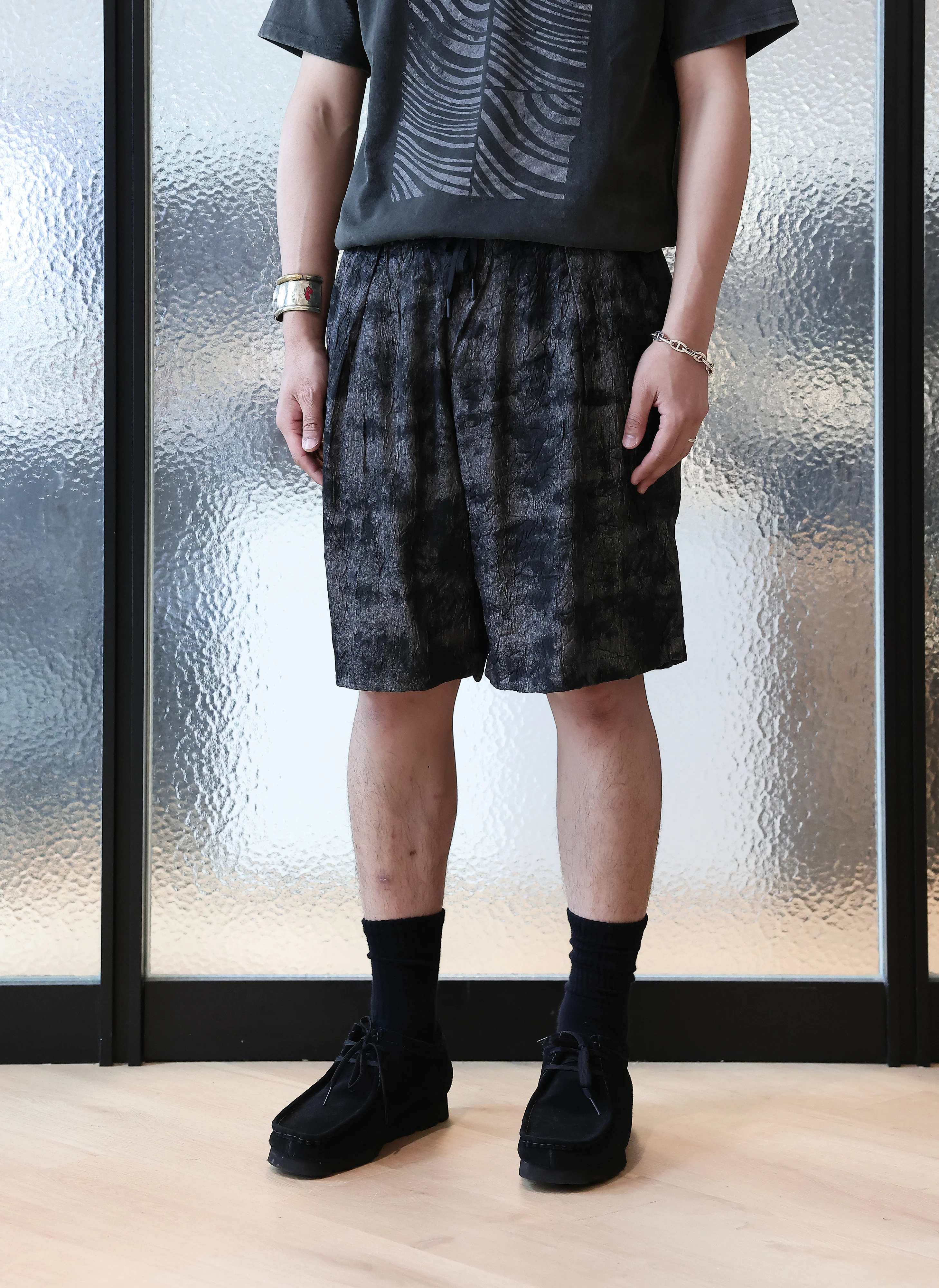 Jacquard Crinkle Shorts - Umamrii