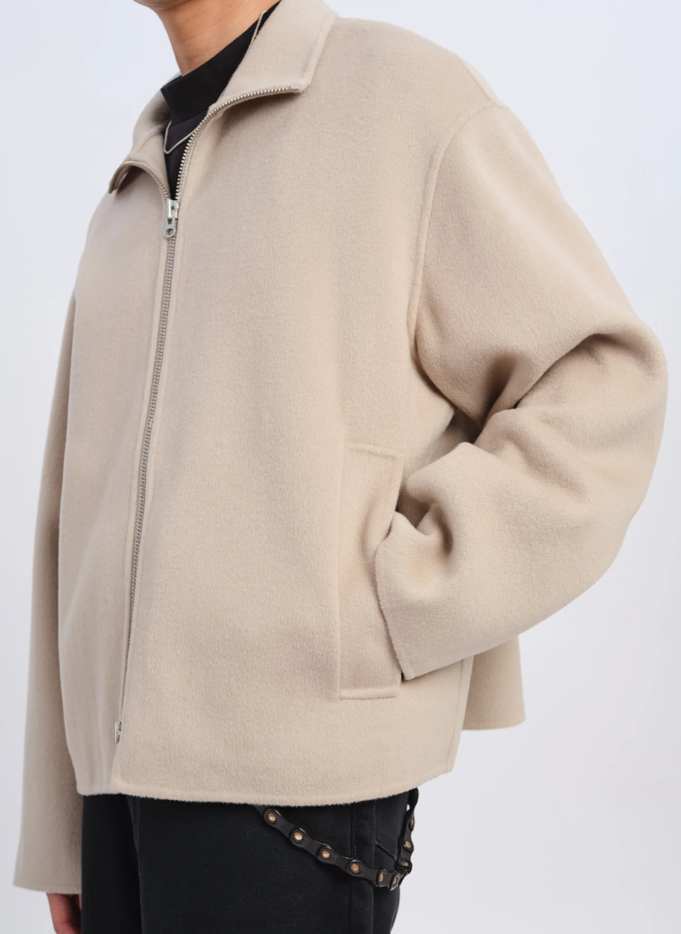 W.R Wool Cashmere Stand Collar Jacket - Umamrii