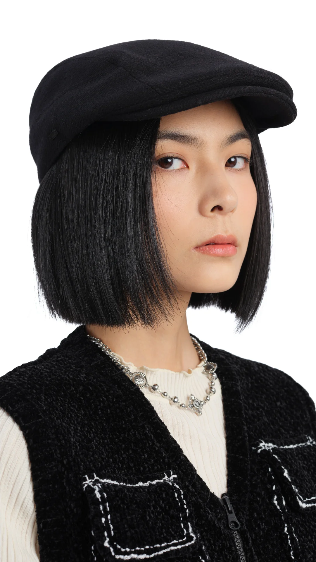 Wider Wool Flat Cap - Umamrii