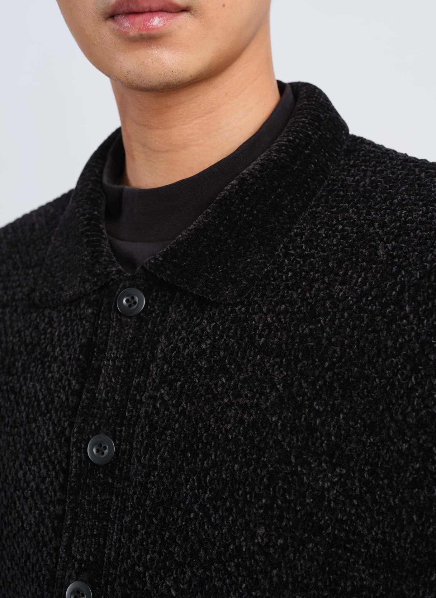 Polyester Velet Knitted Crafts & Art Coach Jacket - Umamrii