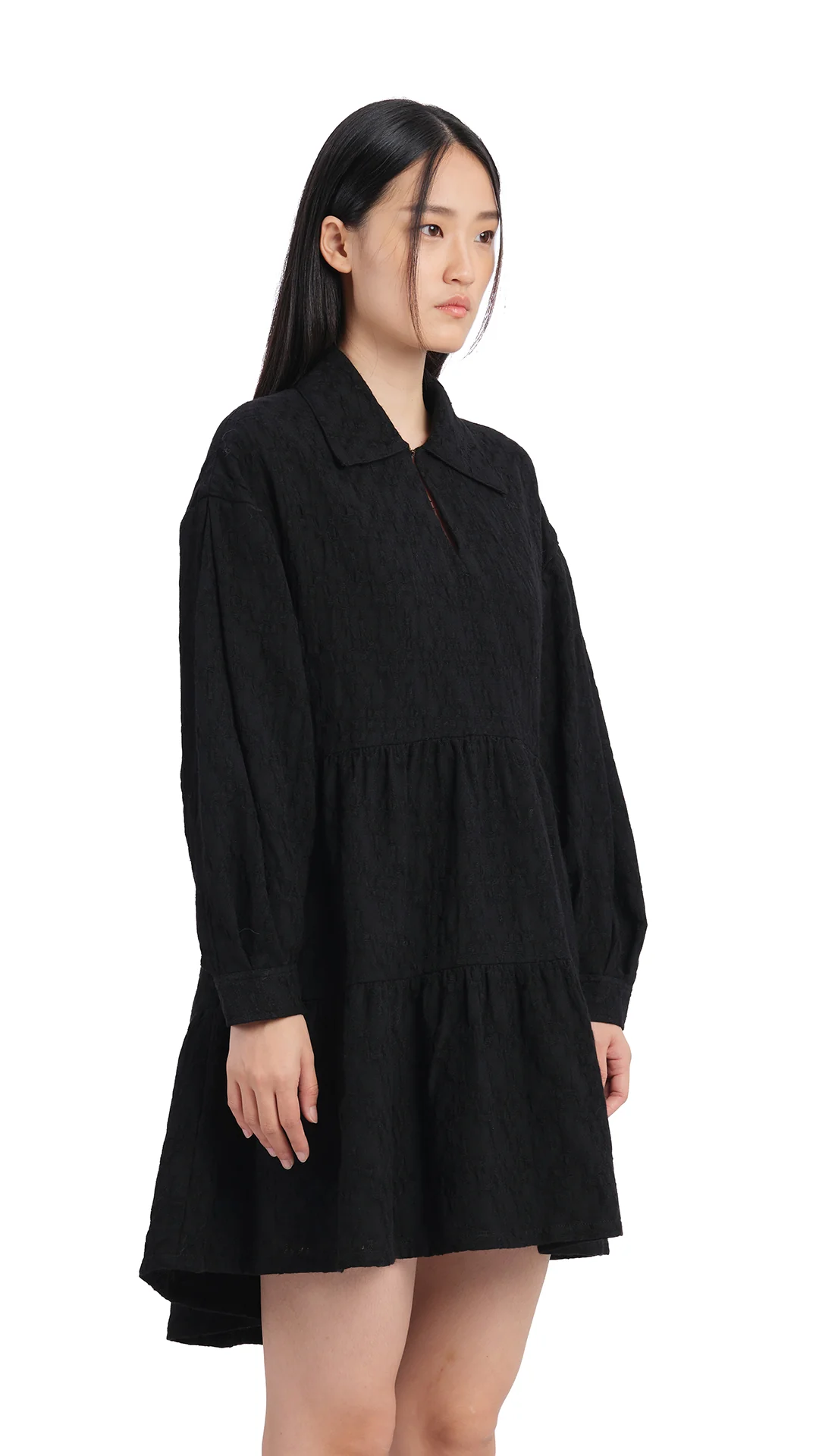 Pleated Sleeves Dress - Umamrii