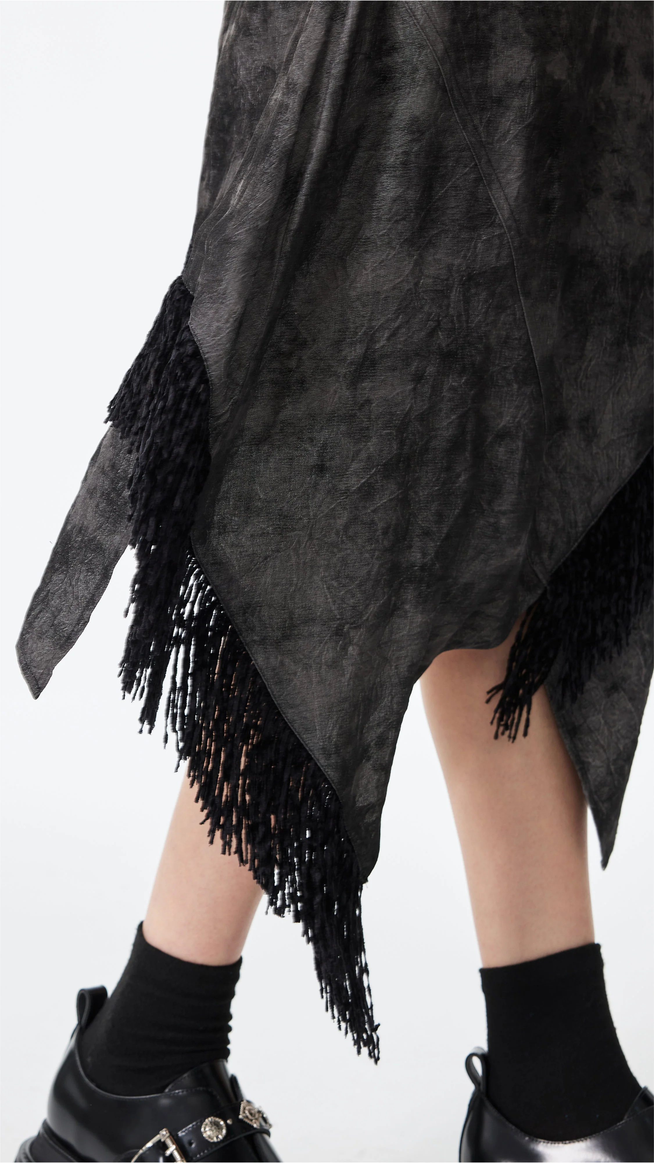 Western Faux Denim Pencil Skirt - Umamrii