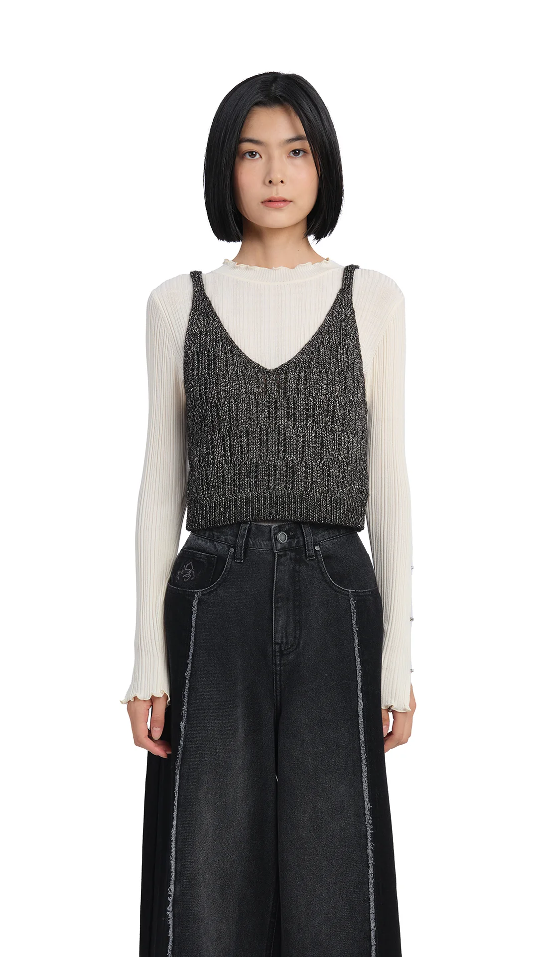 Textural Knit Vest - Umamrii