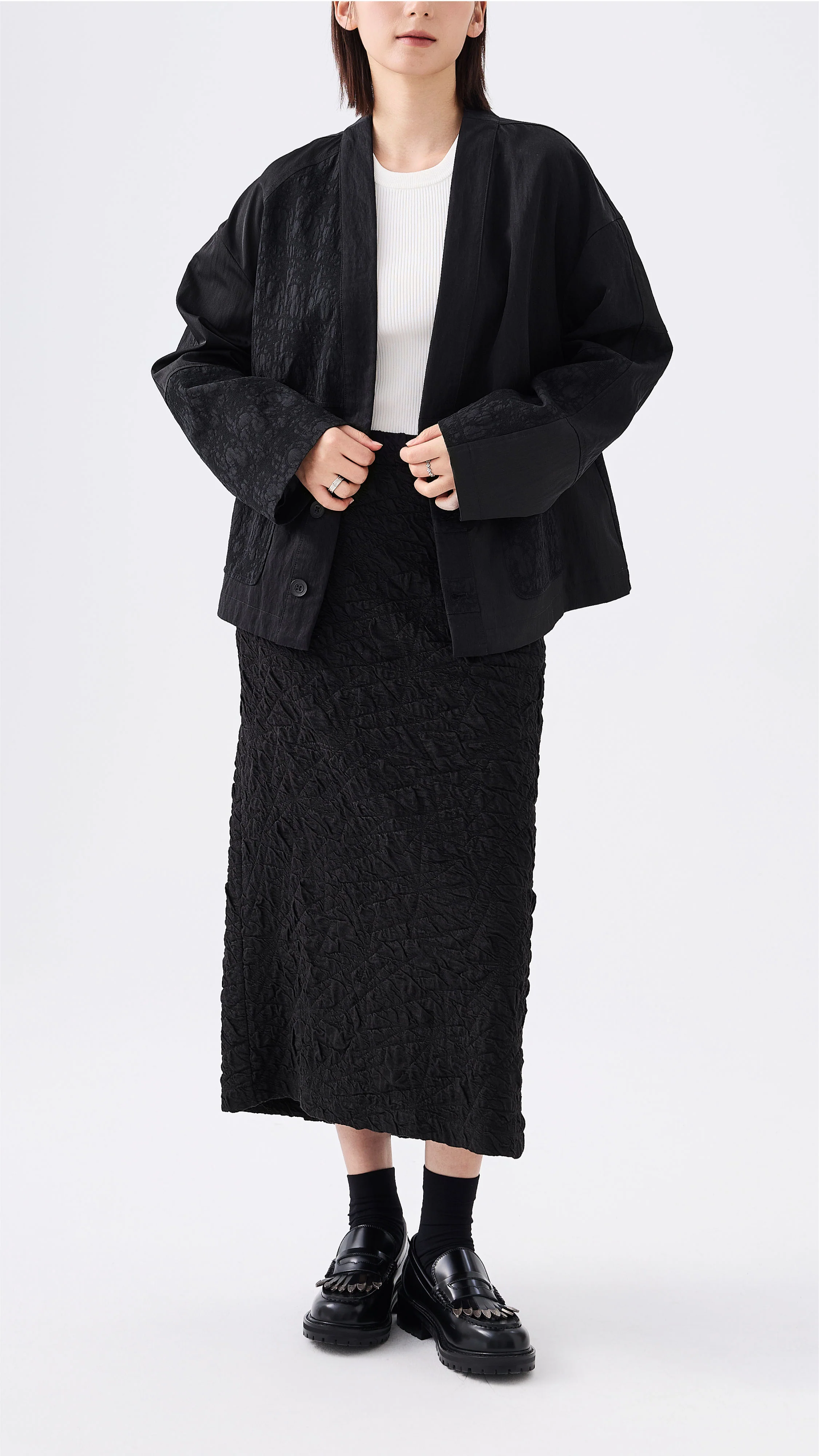 Textural Pencil Skirt - Umamrii