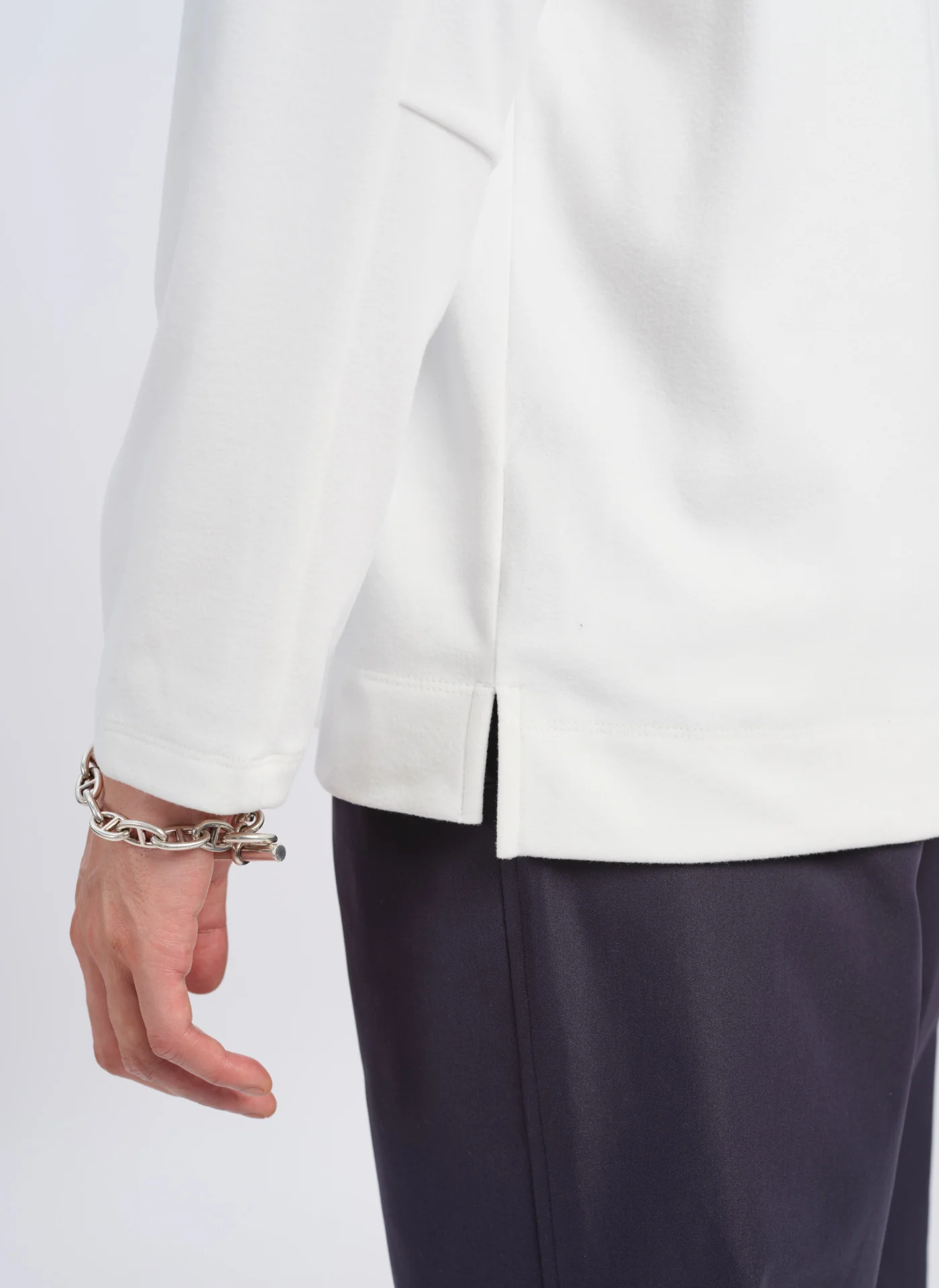 Mercerized Cotton Mock Neck Tee (T-05) - Umamrii