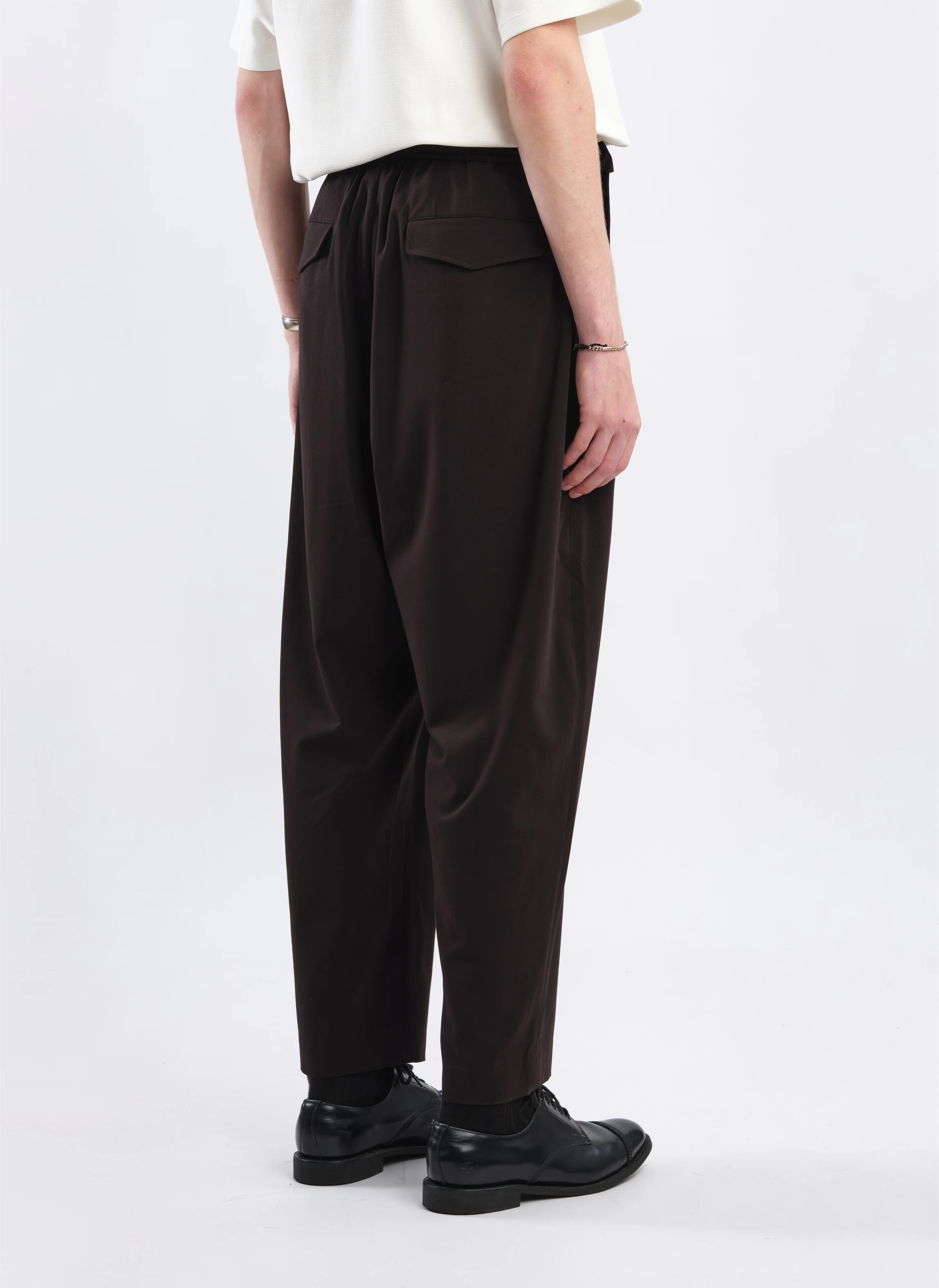 Tencil Cotton Polyester Spandex Wide Tapered Pants (P-12) - Umamrii