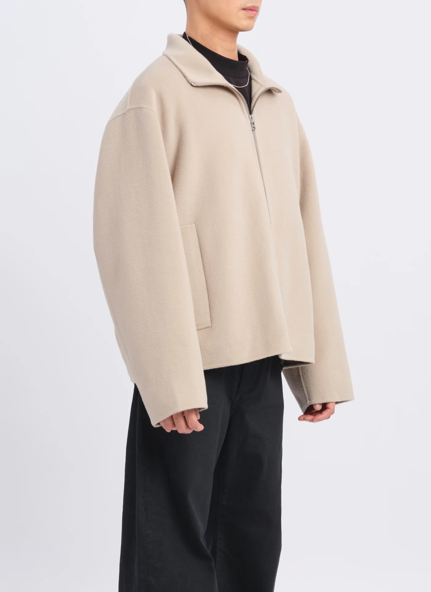 W.R Wool Cashmere Stand Collar Jacket - Umamrii