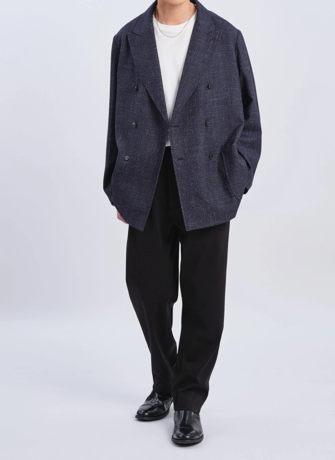 Marzotto Wool Silk Linen Soft Double Breasted Blazer - Umamrii