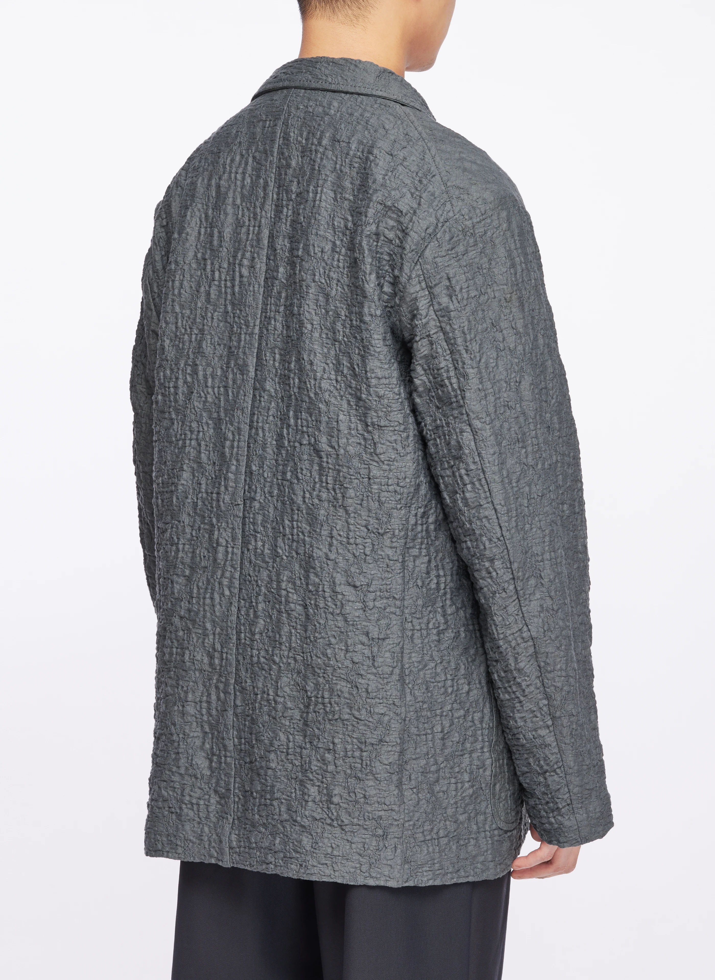 Imported Cotton Nylon Soft Double Breasted Blazer - Umamrii