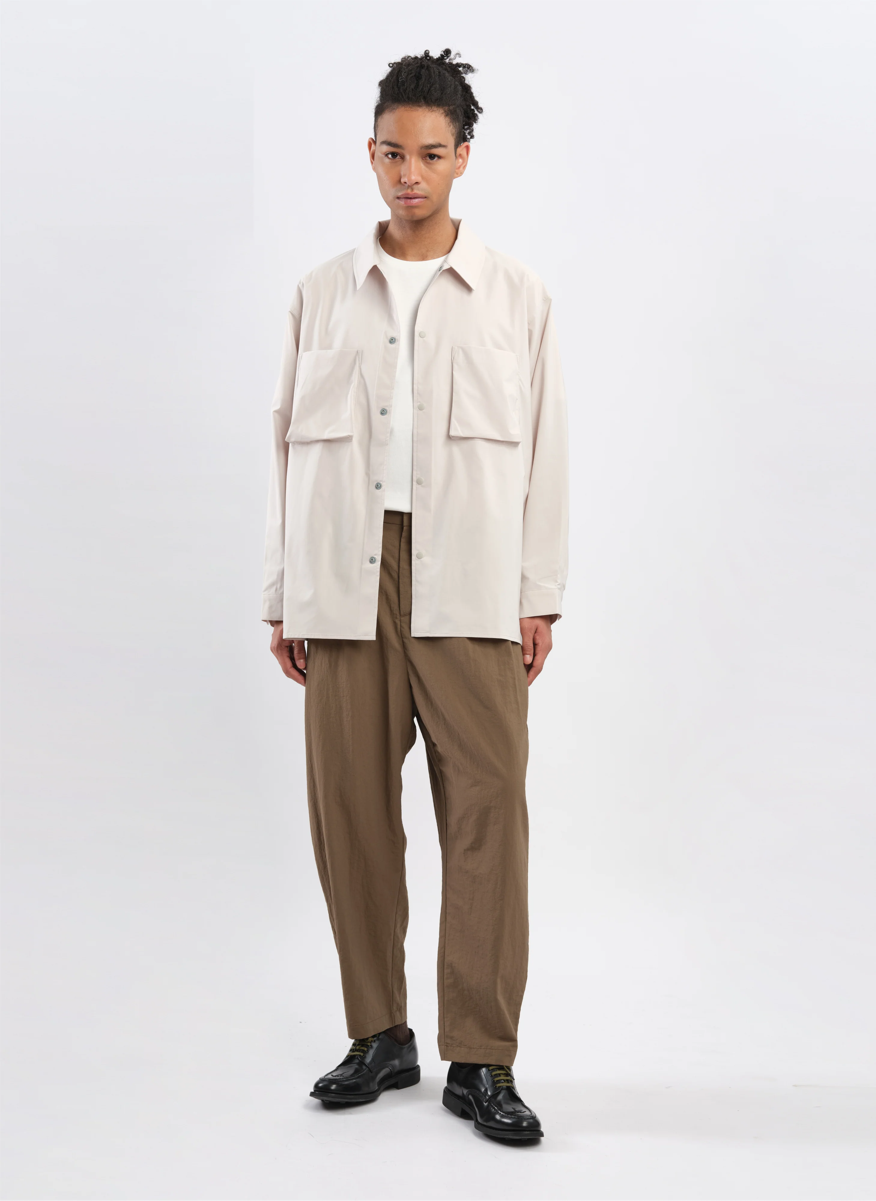 Polyester Rayon Business Resort Wide Tapered Pants (P-12) - Umamrii