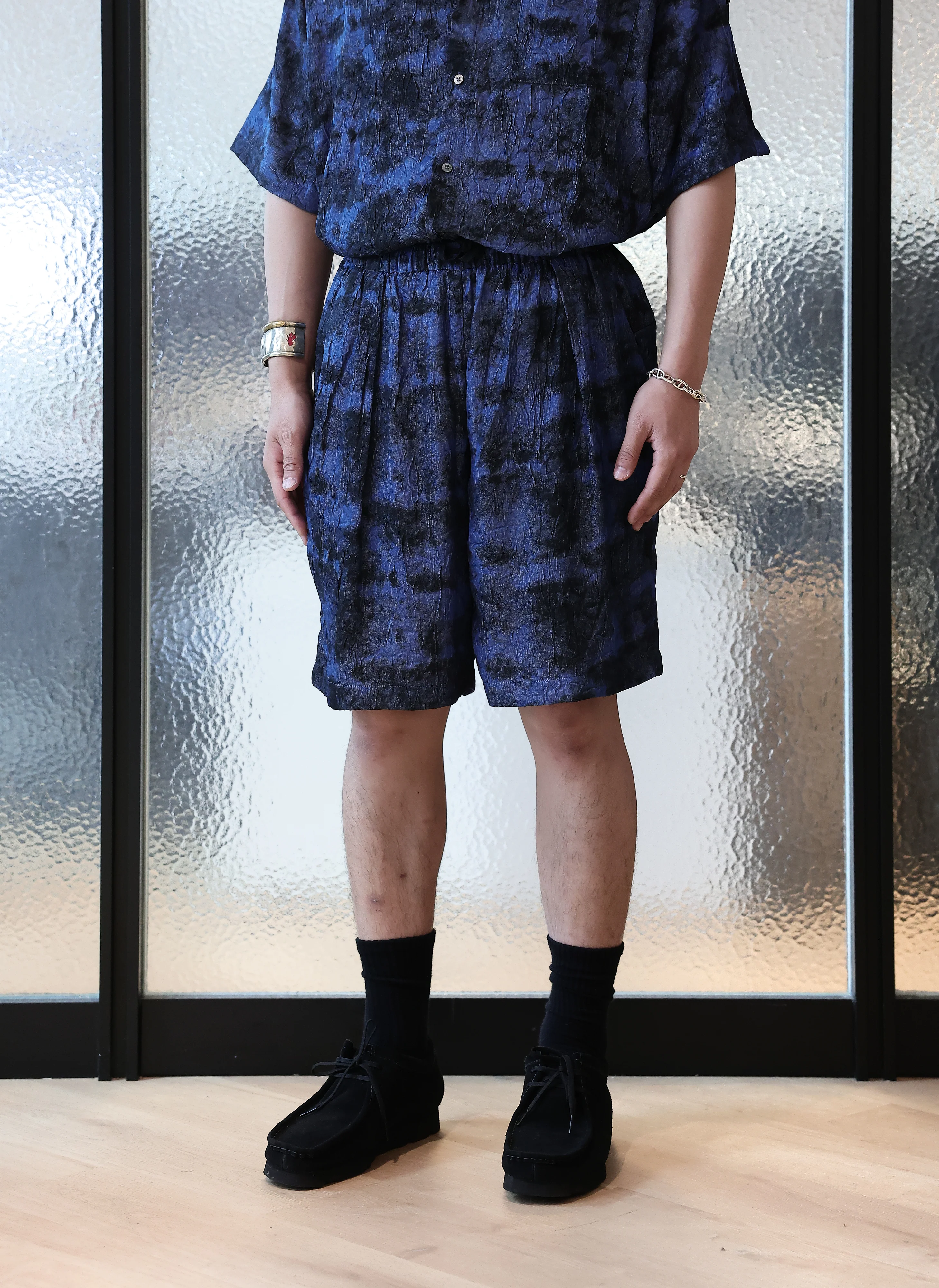 Jacquard Crinkle Shorts - Umamrii