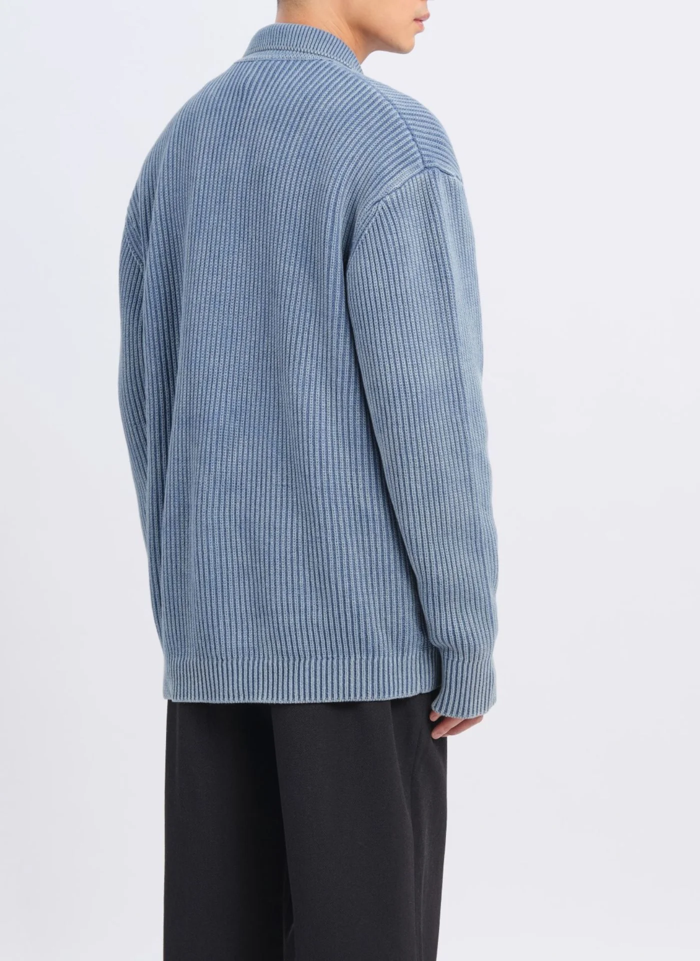 Heavy Washed Knitted Worker Jacket - Umamrii
