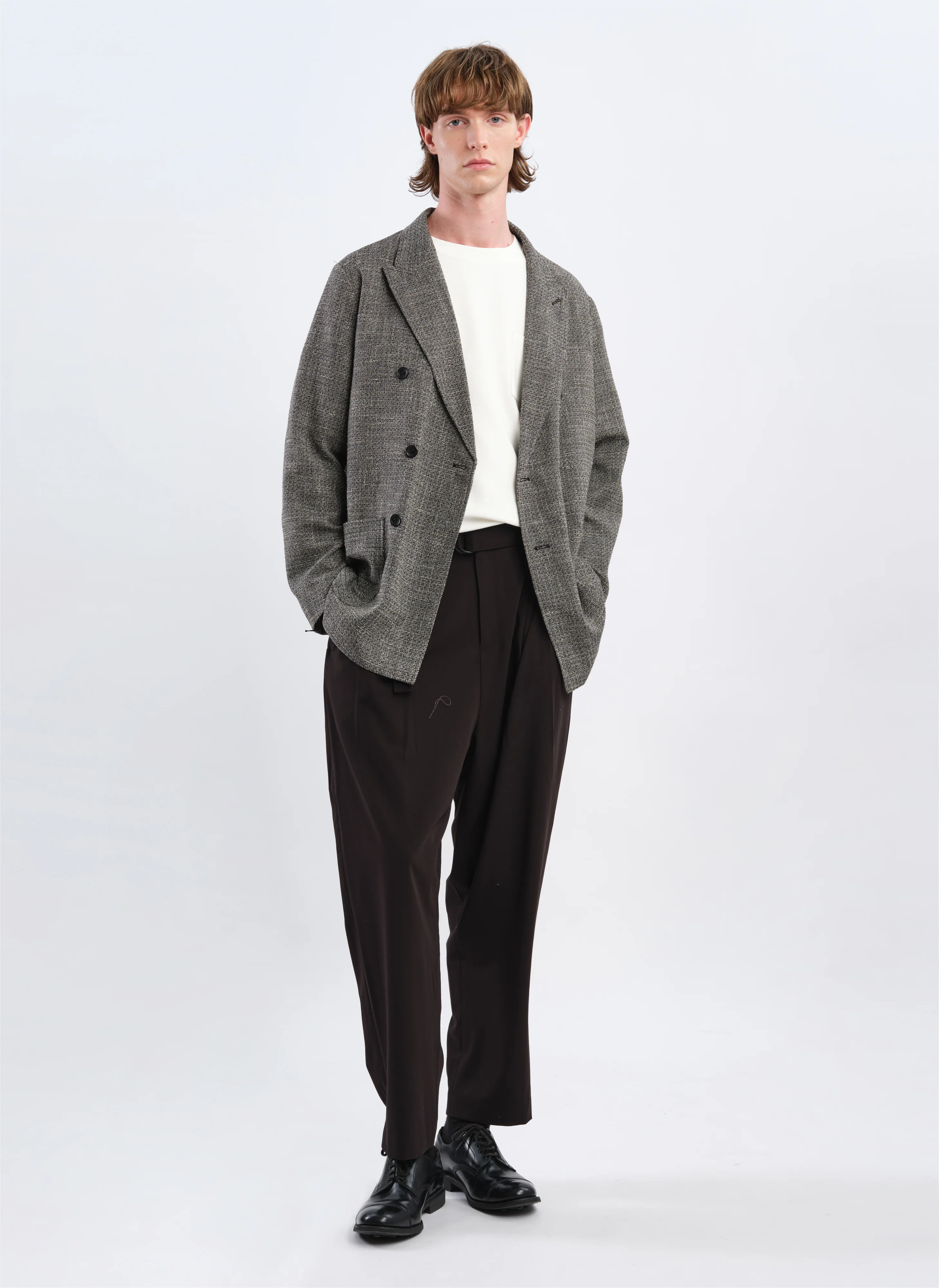 Tencil Cotton Polyester Spandex Wide Tapered Pants (P-12) - Umamrii