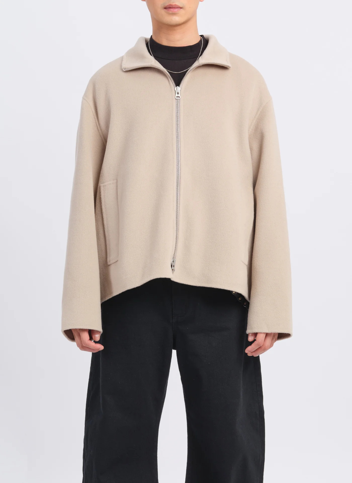 W.R Wool Cashmere Stand Collar Jacket - Umamrii