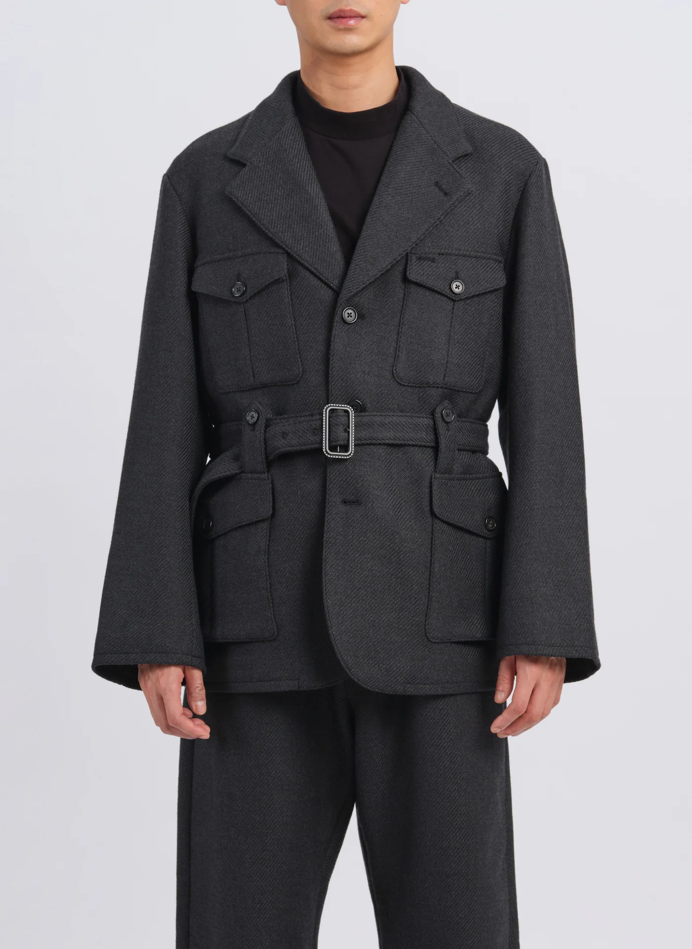 Marzotto Wool Single Breasted Soft Hunting Blazer - Umamrii