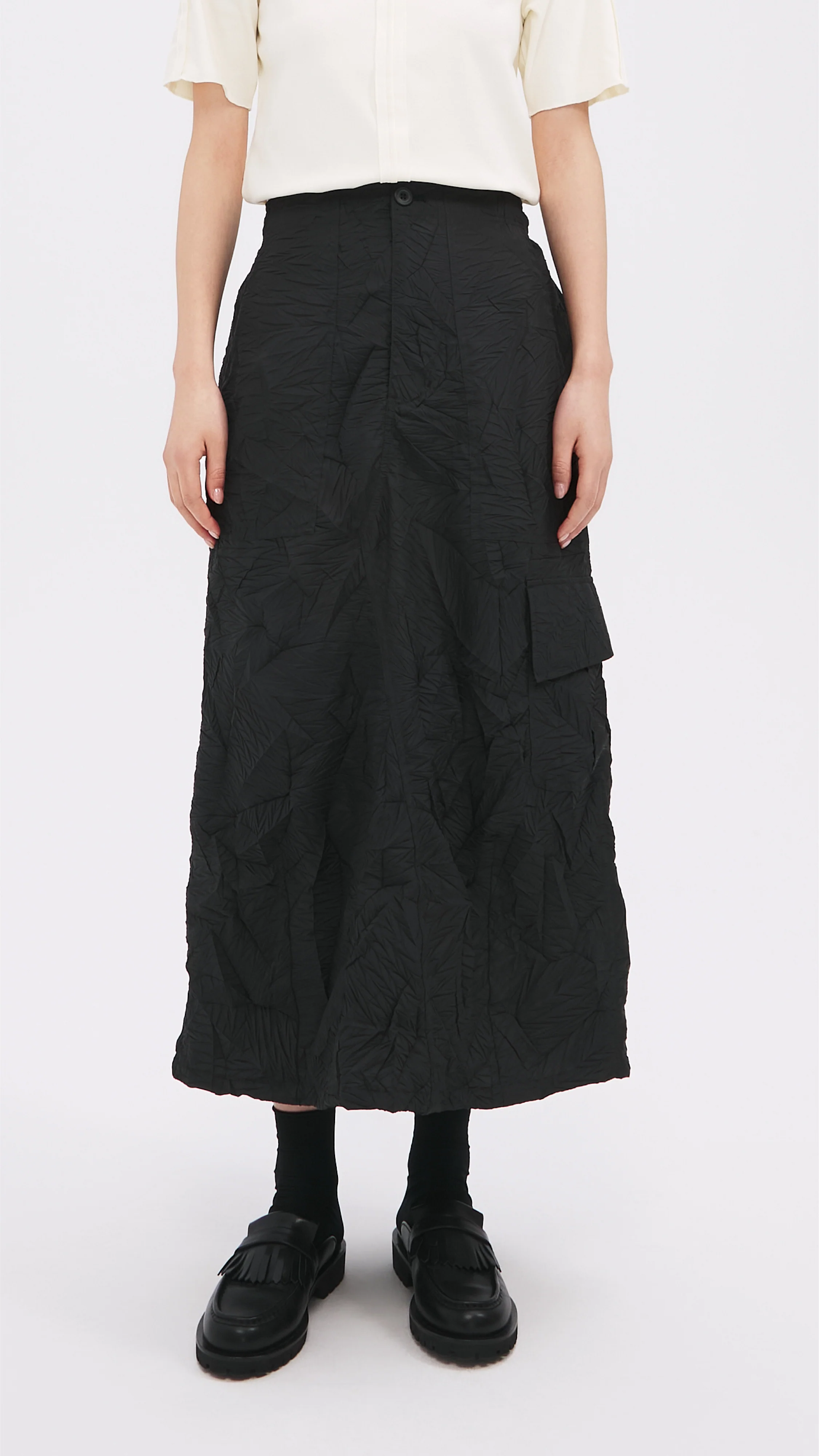 Distort Pleated Military Skirt - Umamrii