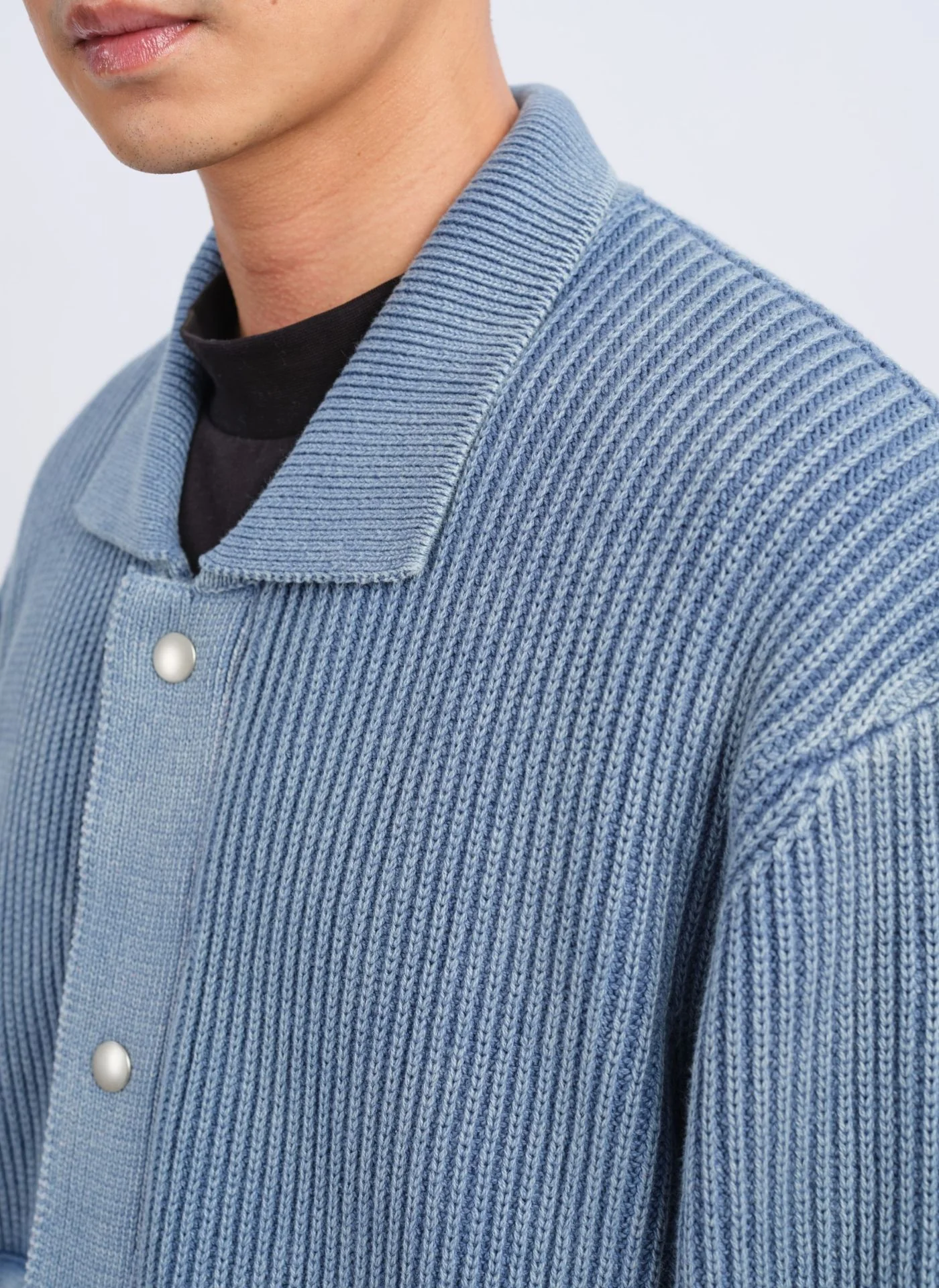 Heavy Washed Knitted Worker Jacket - Umamrii