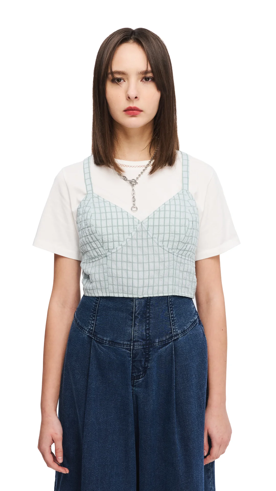 Wrinkle Chiffon Bra Top - Umamrii