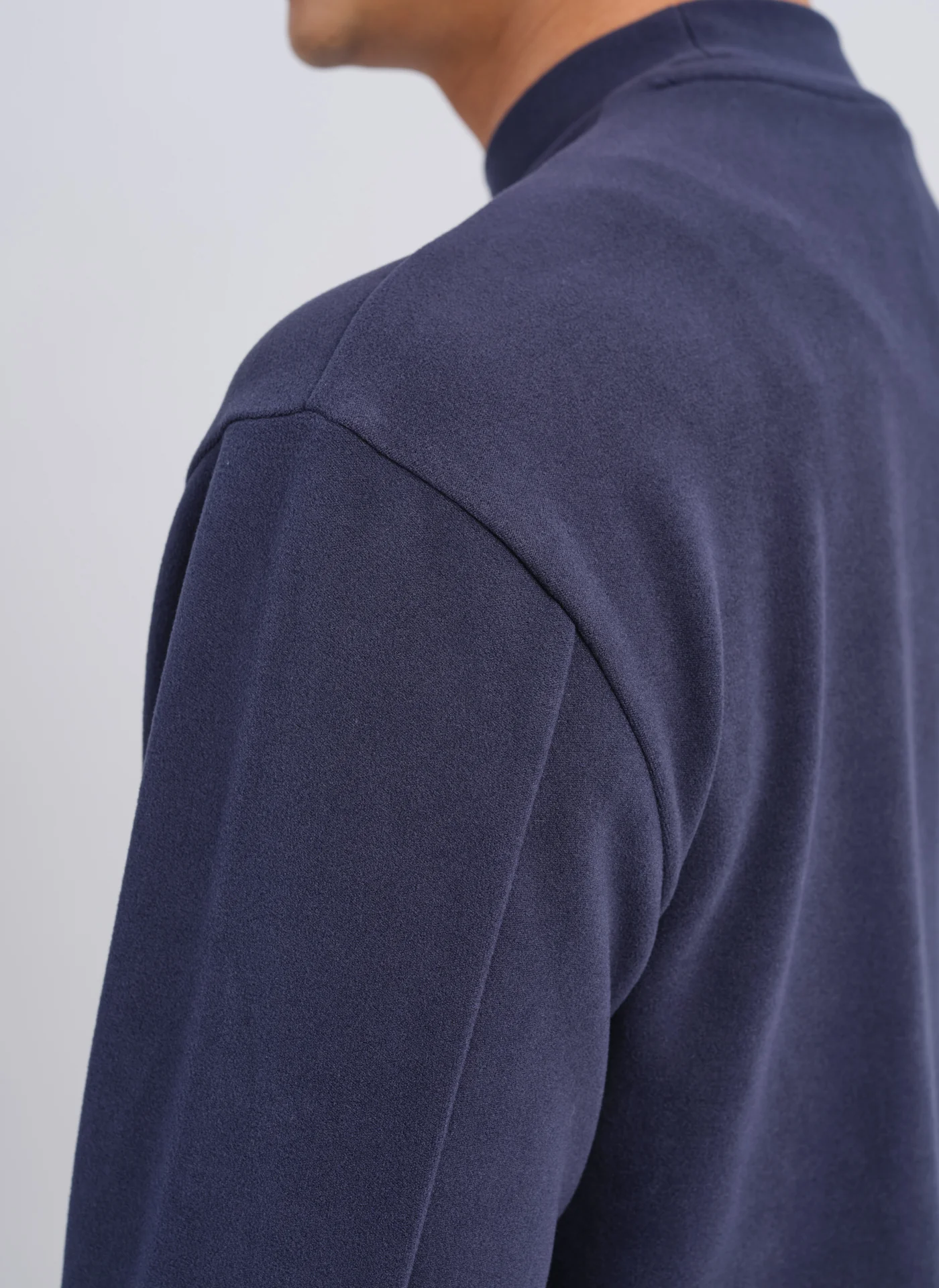 Polyester Velvet Fleece Mock Neck Top - Umamrii