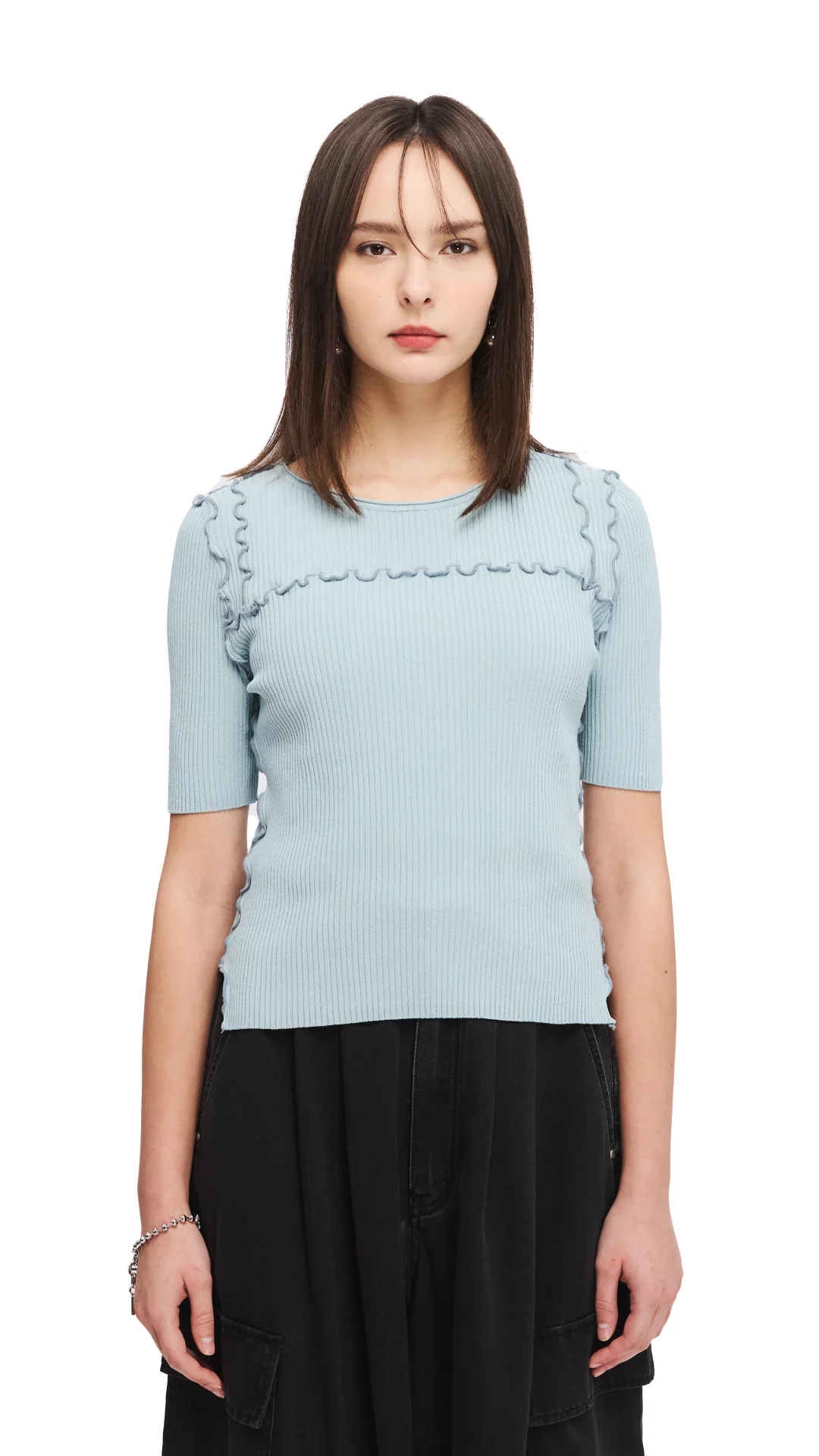 Contrast Stitch Sweater - Umamrii