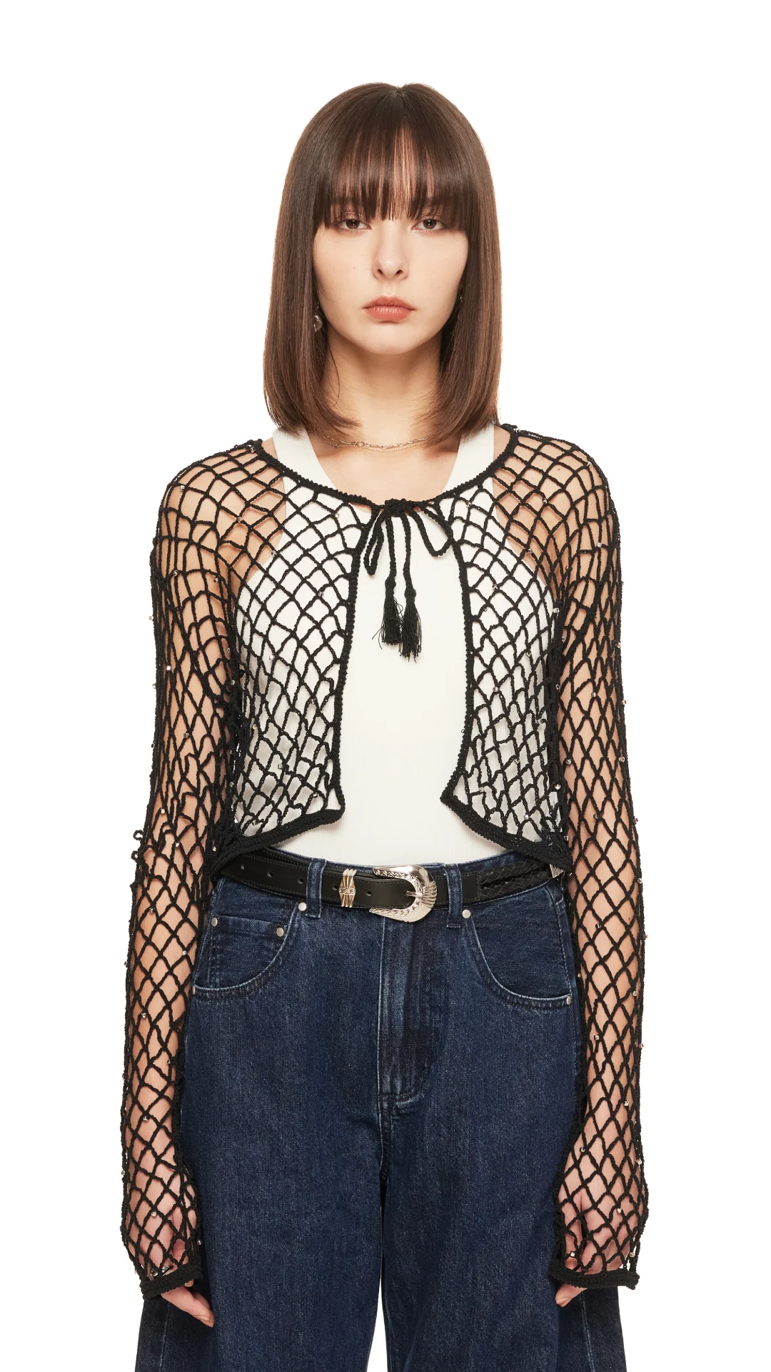 Beaded Crochet Cardigan - Umamrii