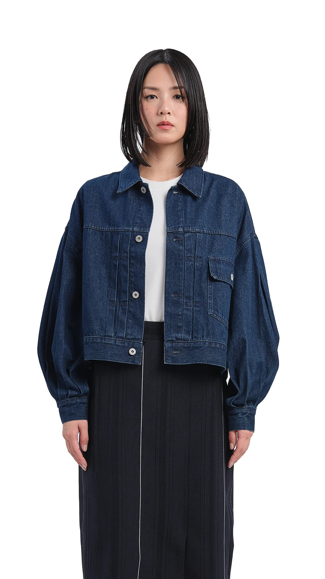 Balloon Sleeves Type1 Denim Jacket - Umamrii