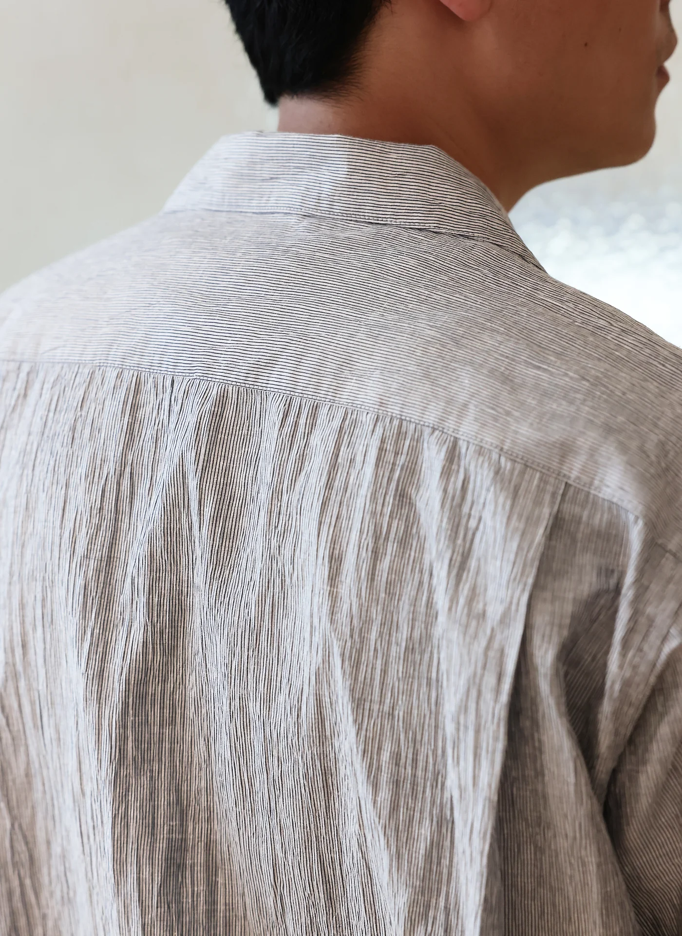 Hybrid Linen Shirt Trucker Jacket - Umamrii