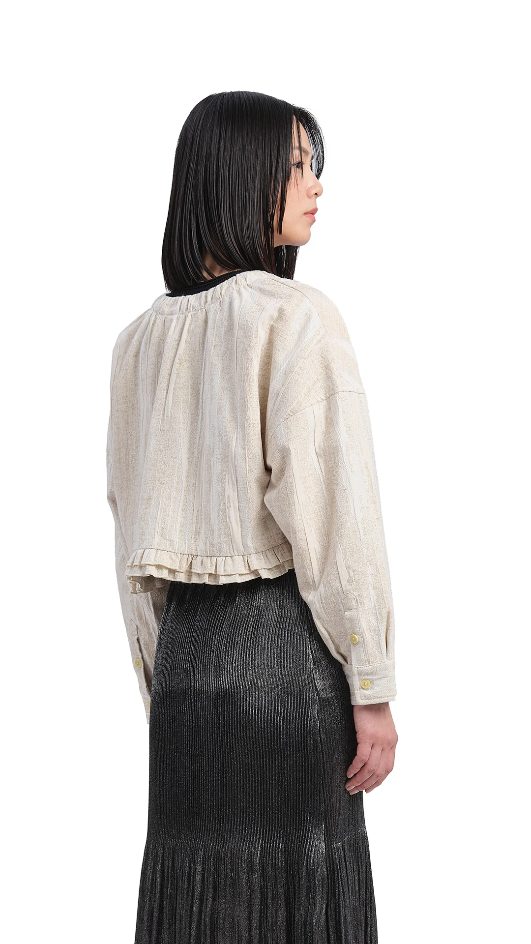 Cropped Ruffles Jacket - Umamrii