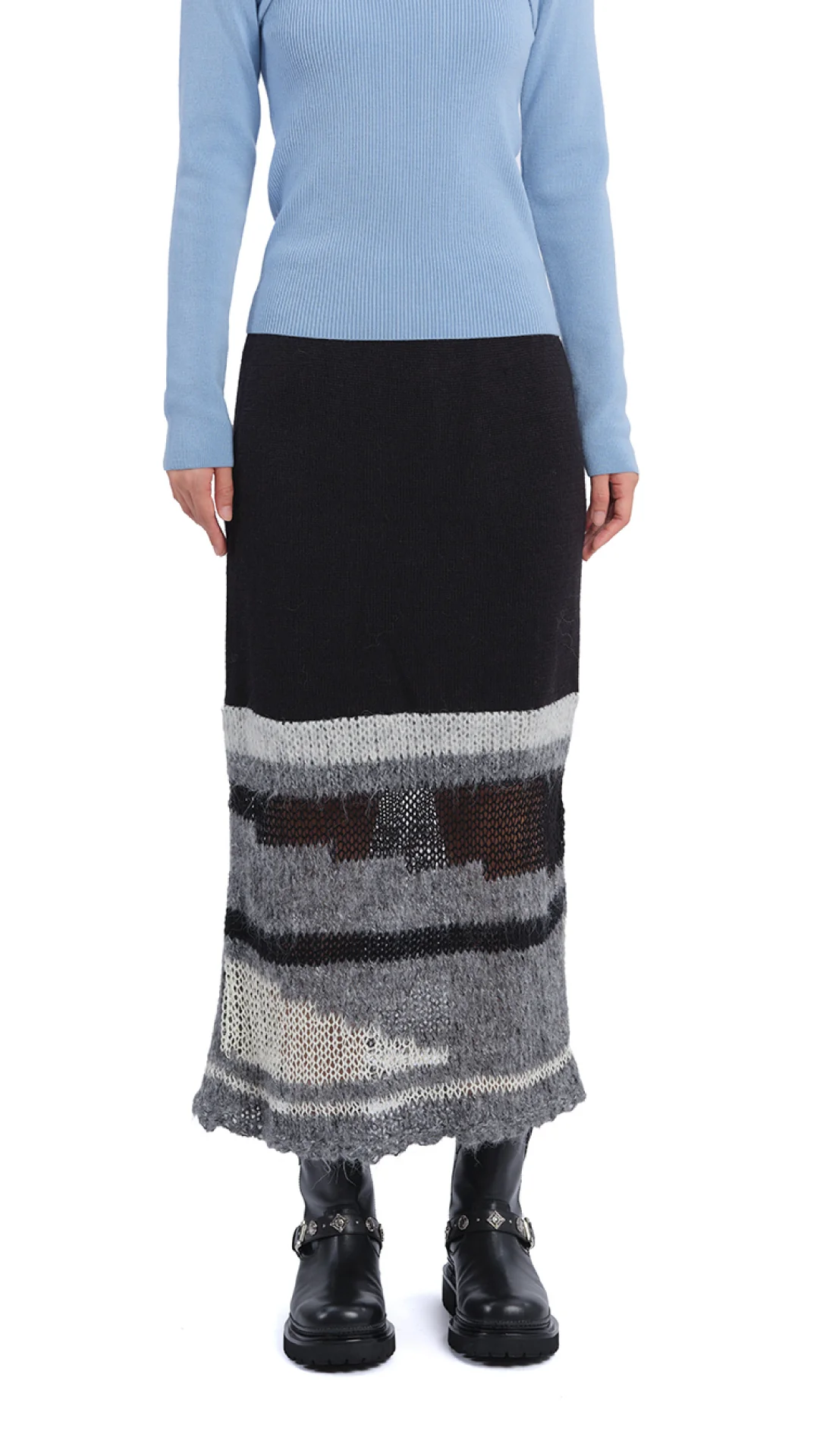Mix Yarn Knit Skirt - Umamrii