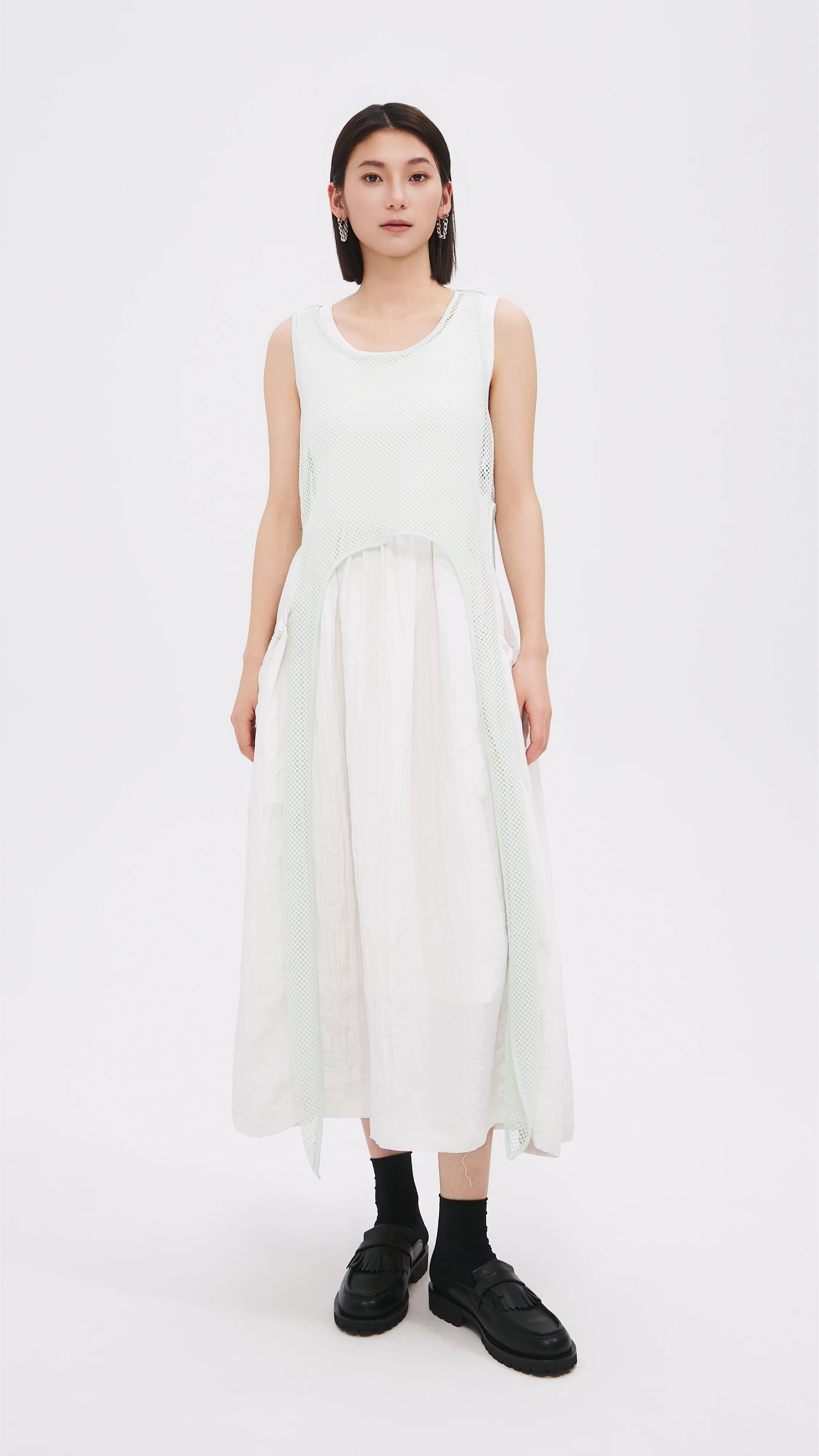 Nylon Patch Knit Dress - Umamrii