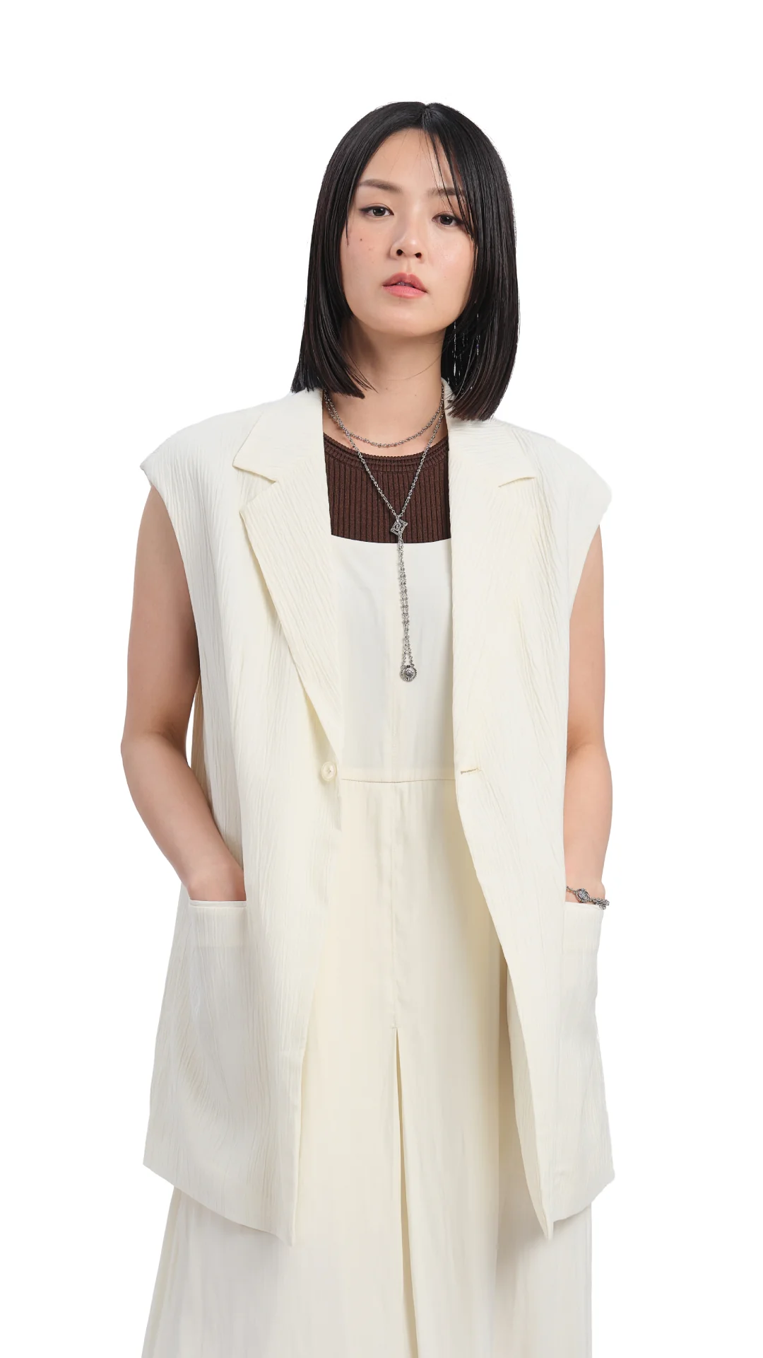 Oversized Jacquard Waistcoat - Umamrii