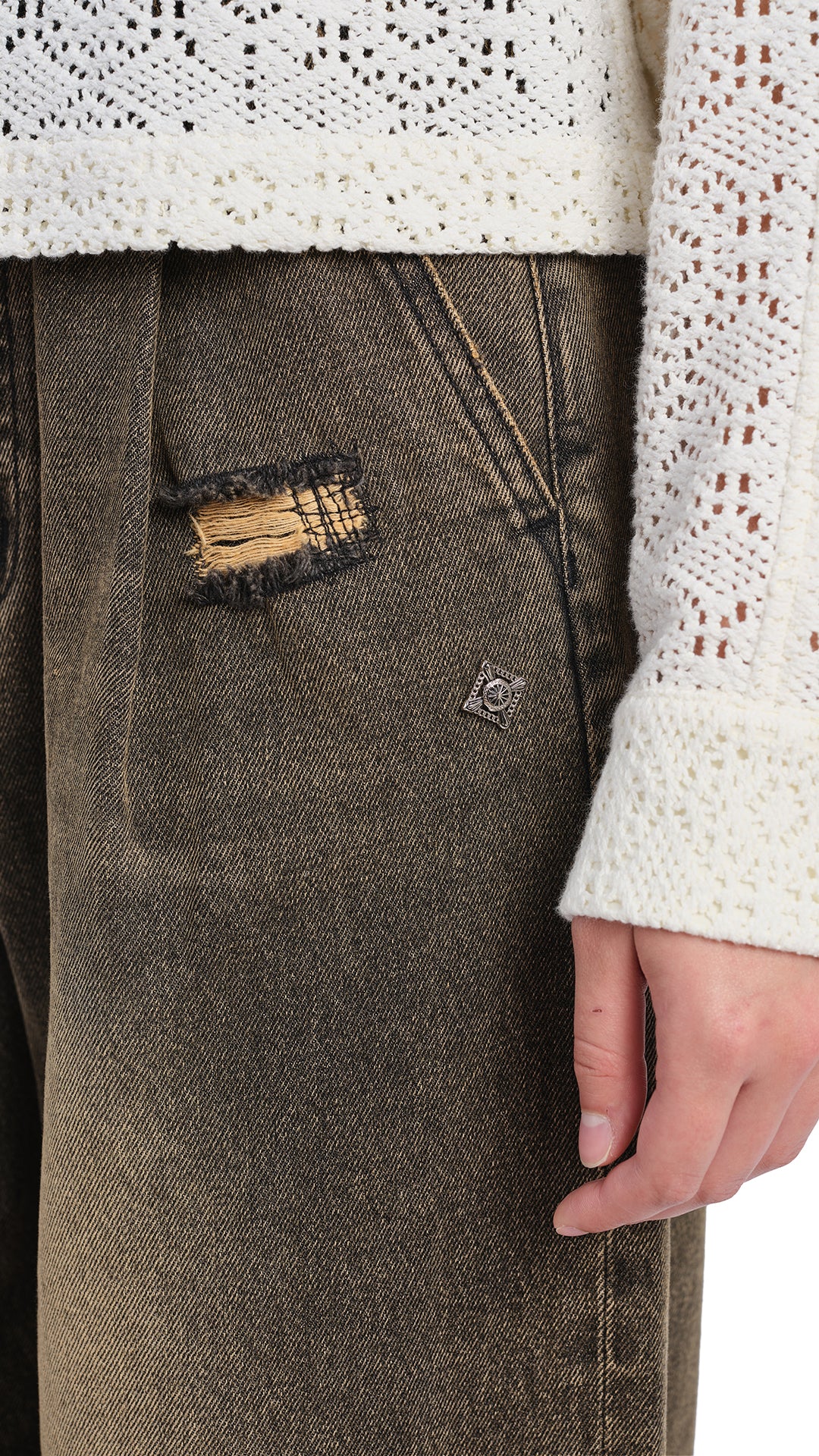 Soil Denim Studded Balloon Jeans - Umamrii