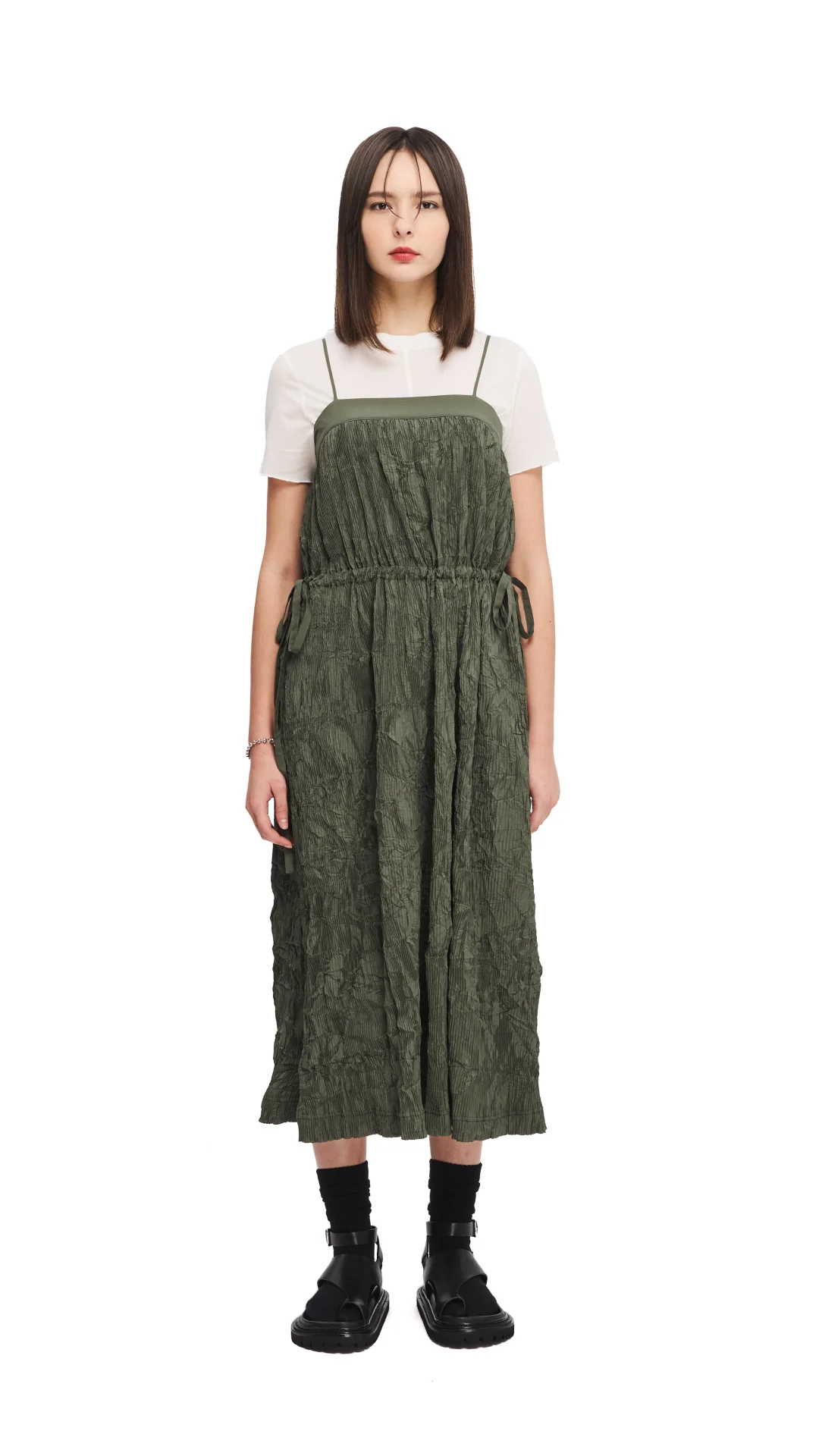 Crinkle Pleat Dress - Umamrii