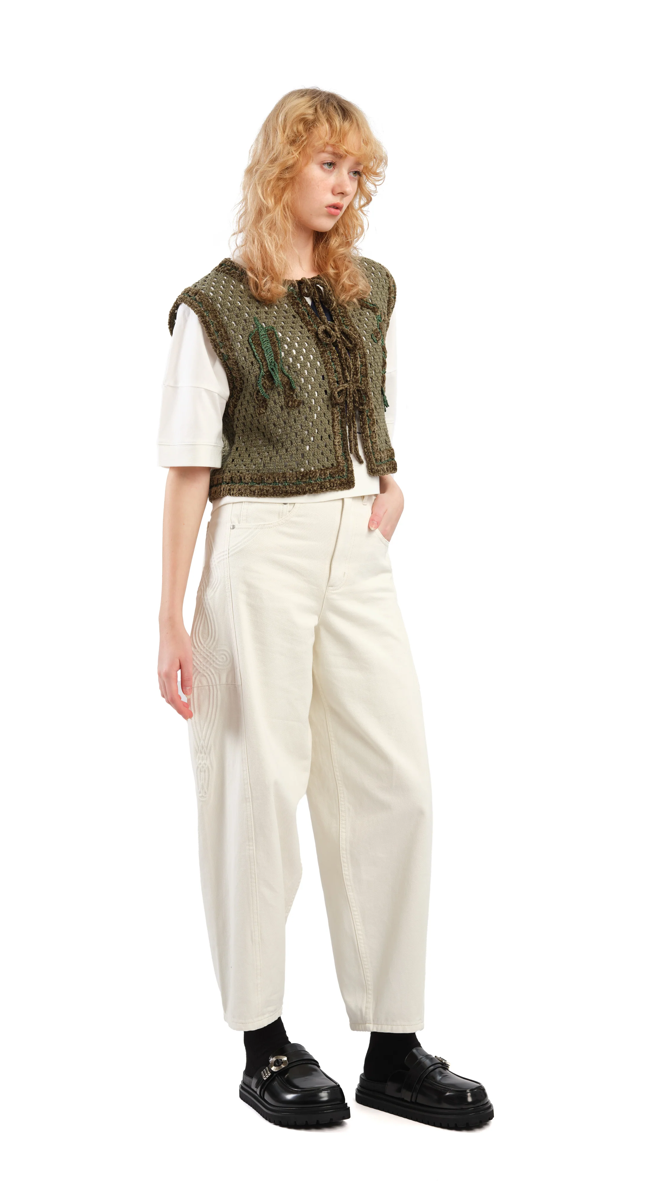 Selk'Nam Graphic Crochet Vest - Umamrii