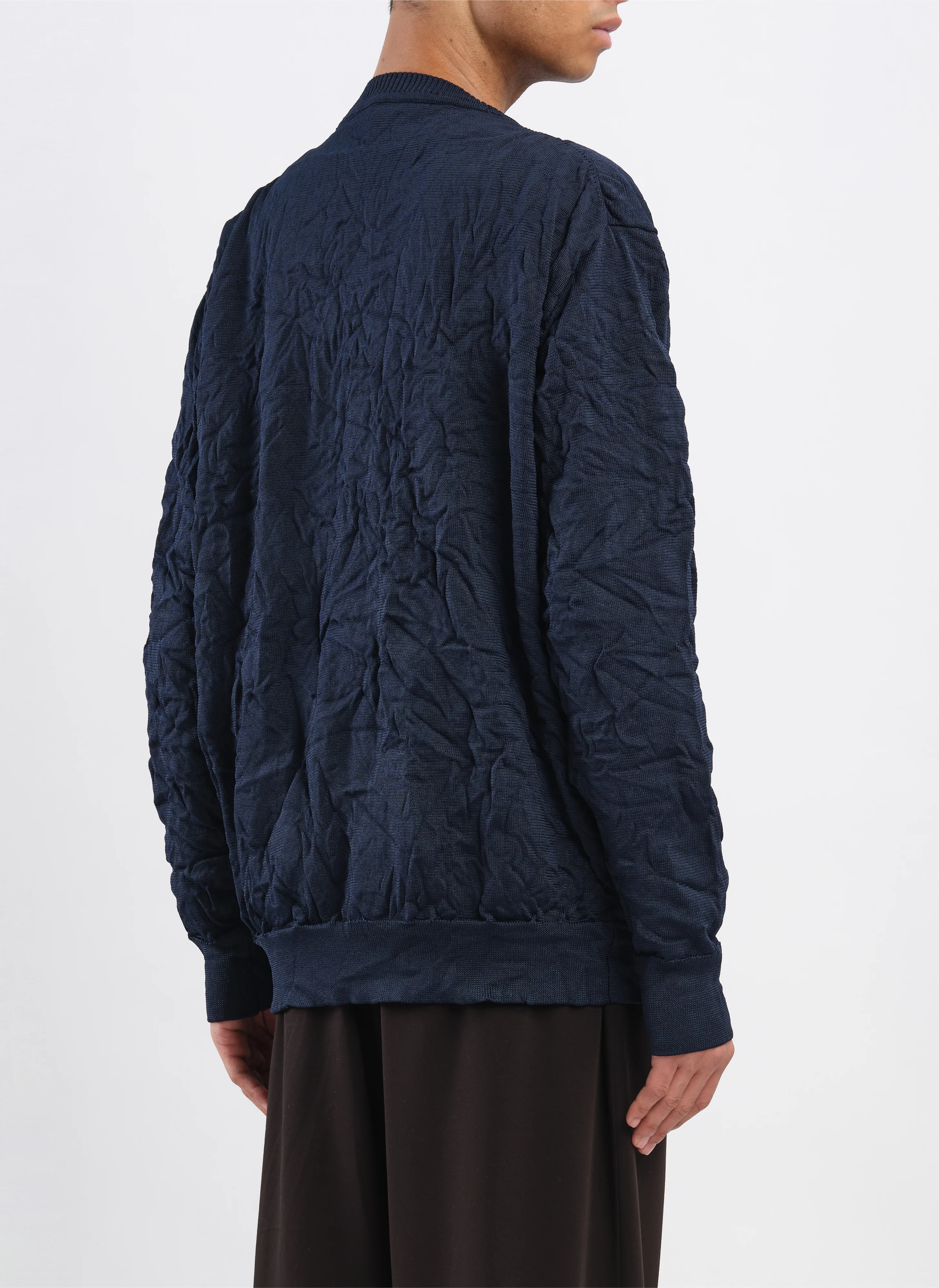 Wrinkle Polyester Dry Knit Cardigan - Umamrii