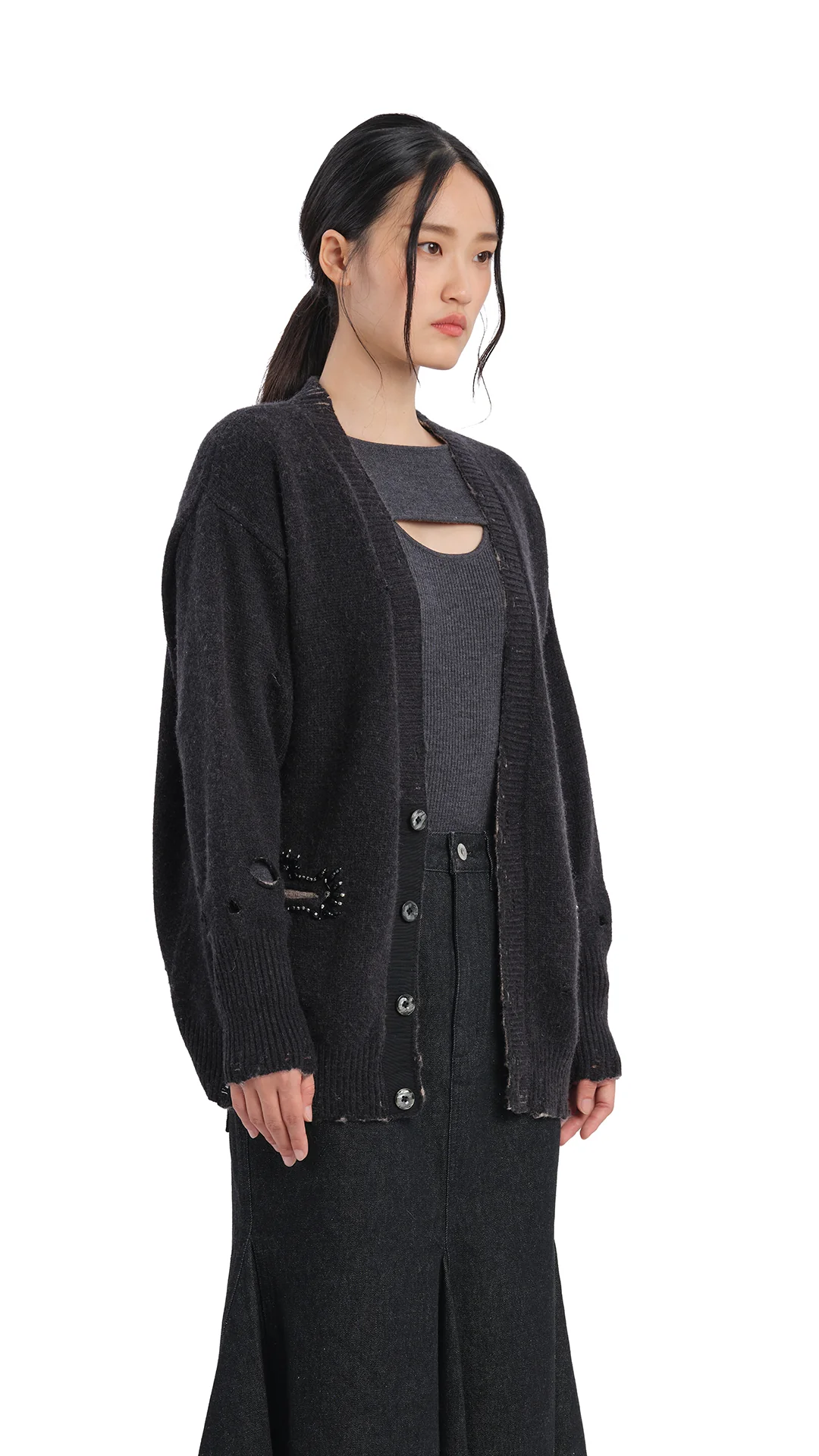 Distressed Cardigan - Umamrii