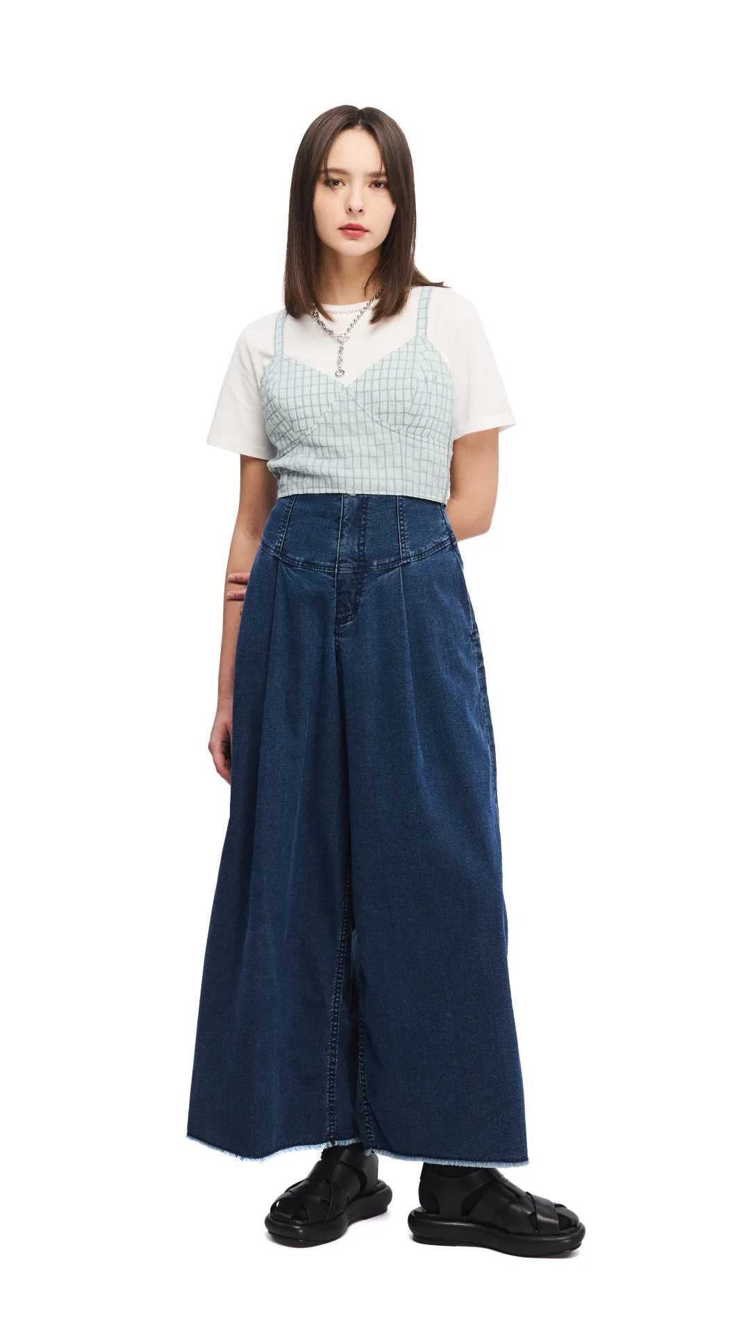 Wrinkle Chiffon Bra Top - Umamrii