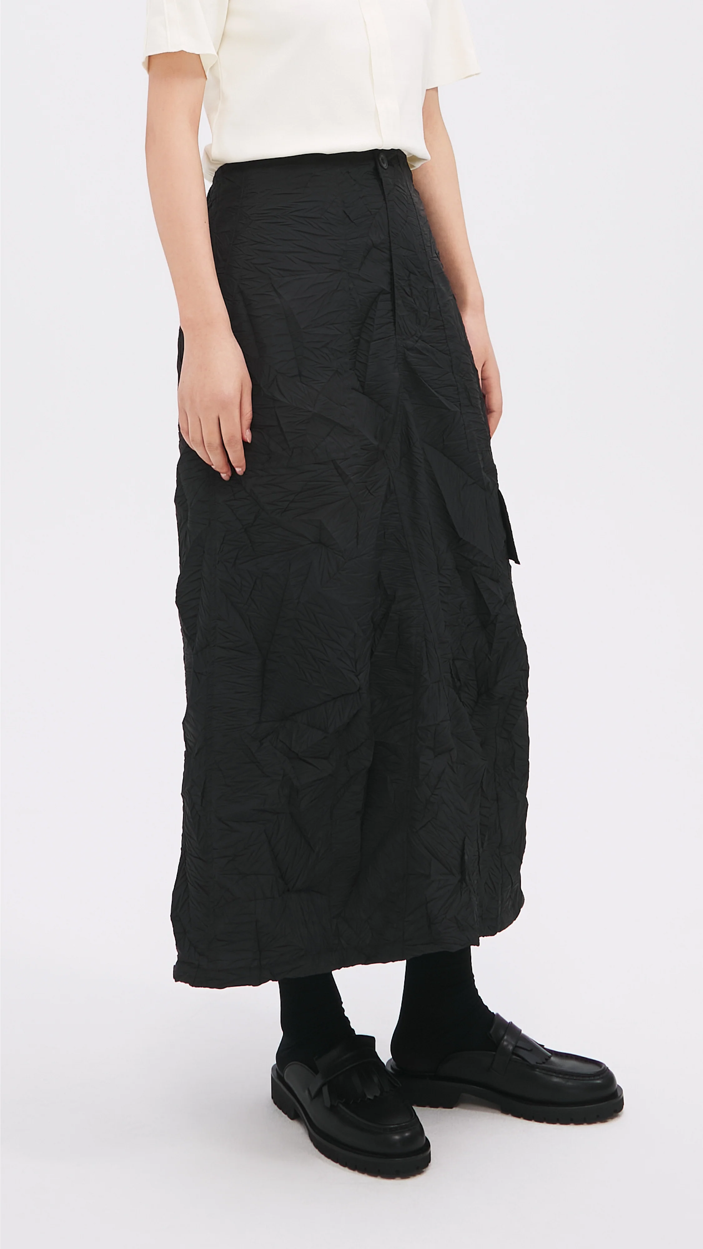 Distort Pleated Military Skirt - Umamrii