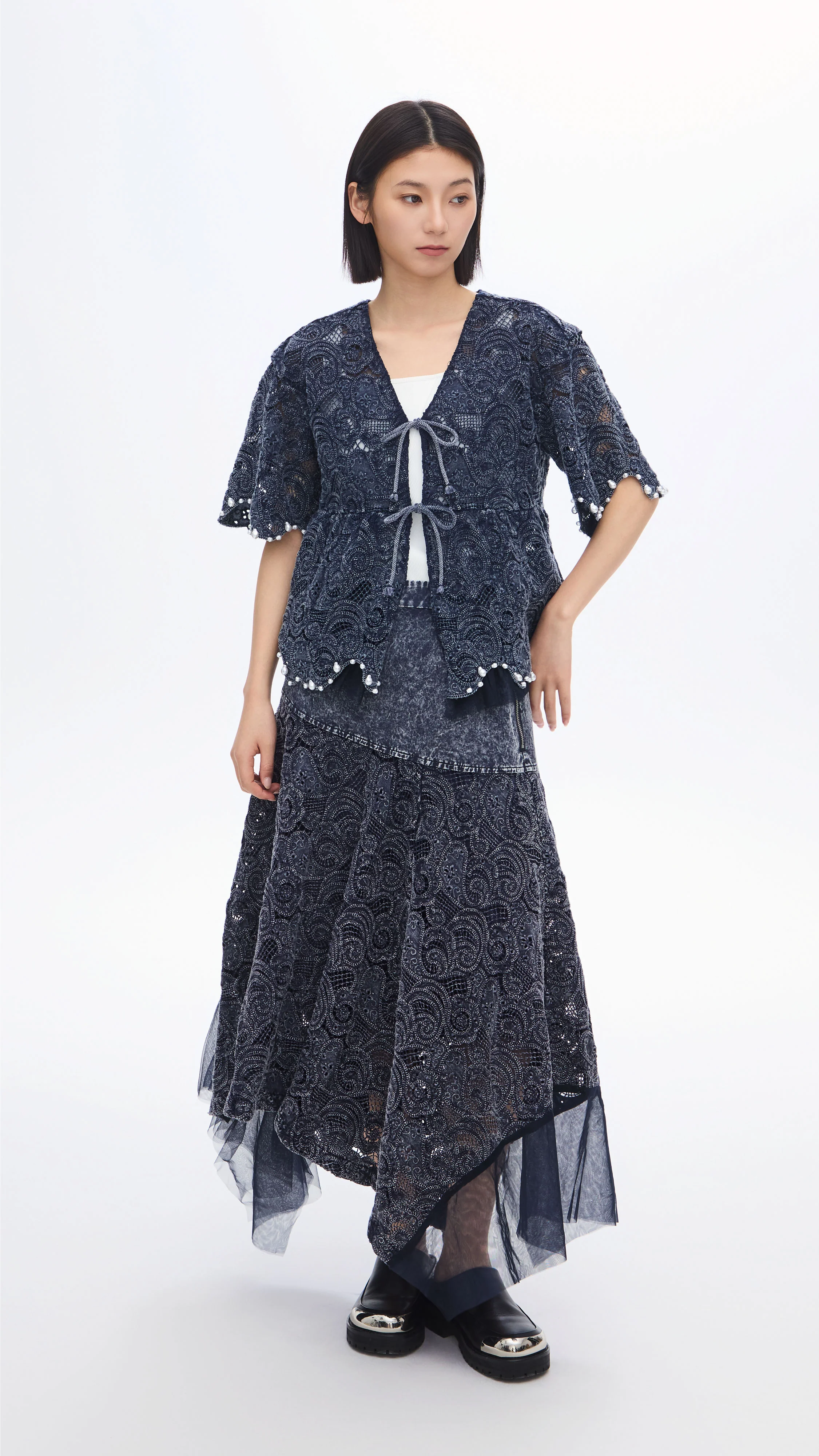 Cold-dye Lace Skirt - Umamrii