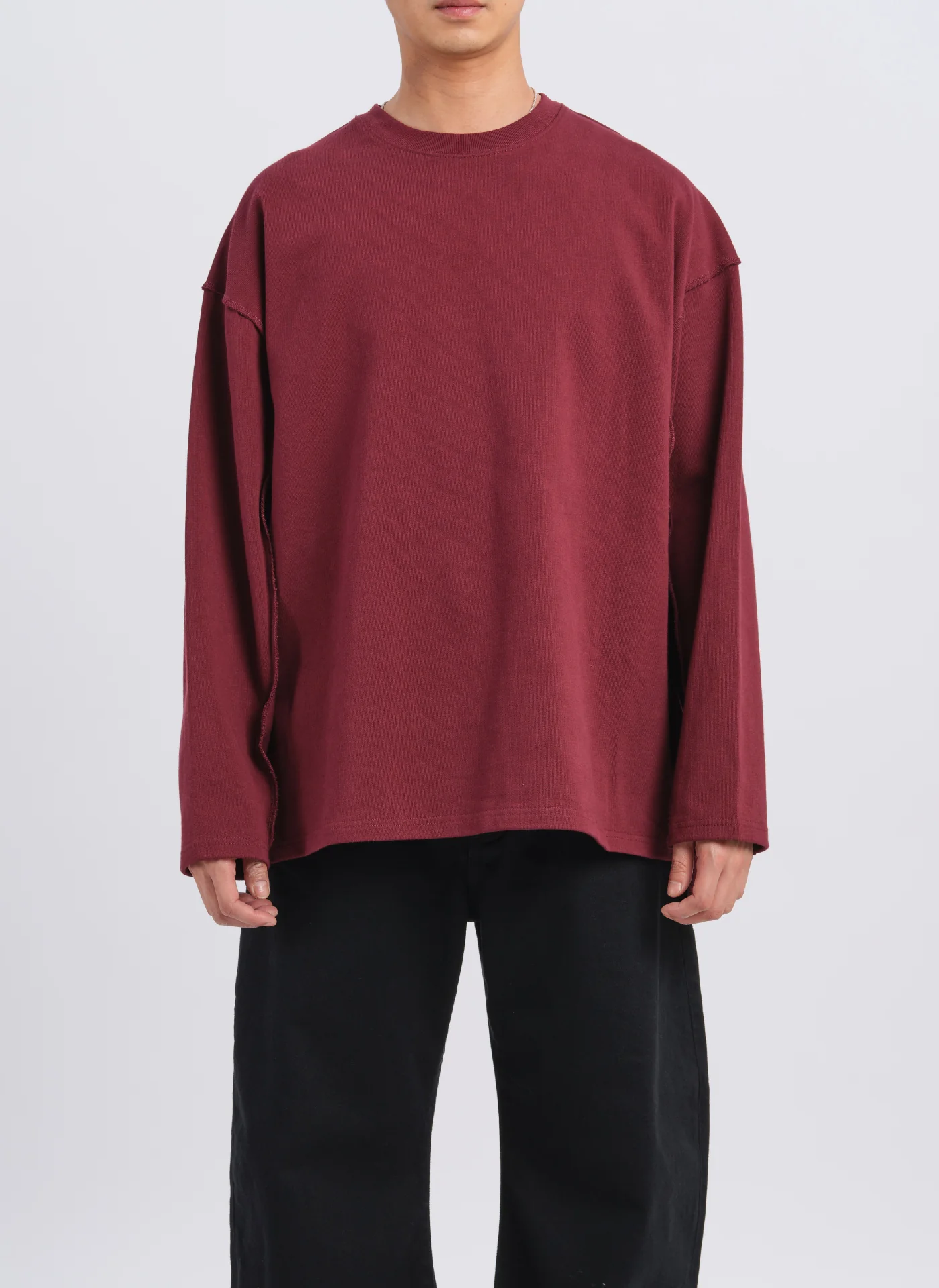 Heavy Cotton Jersey Raw Edge Top - Umamrii