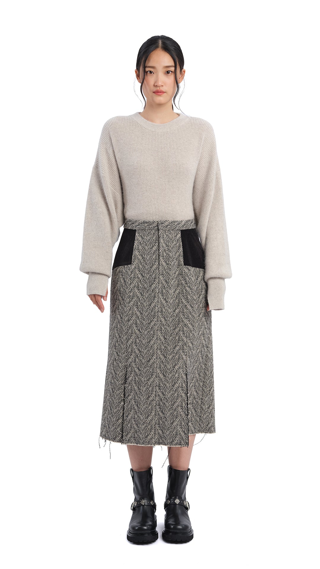 Fox-Mix Cardigan Sweater - Umamrii