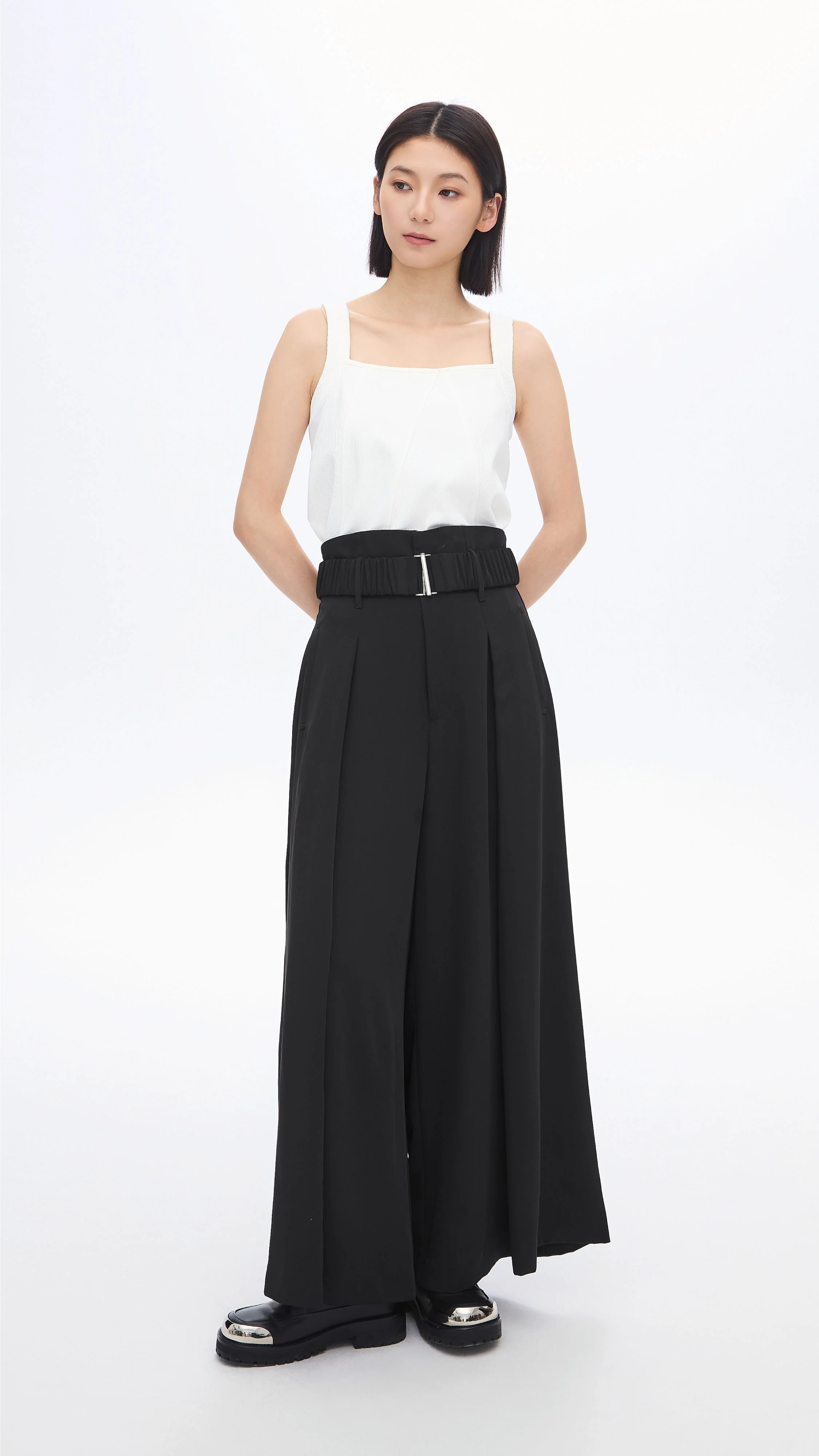 High Waist Wide Leg Pants - Umamrii