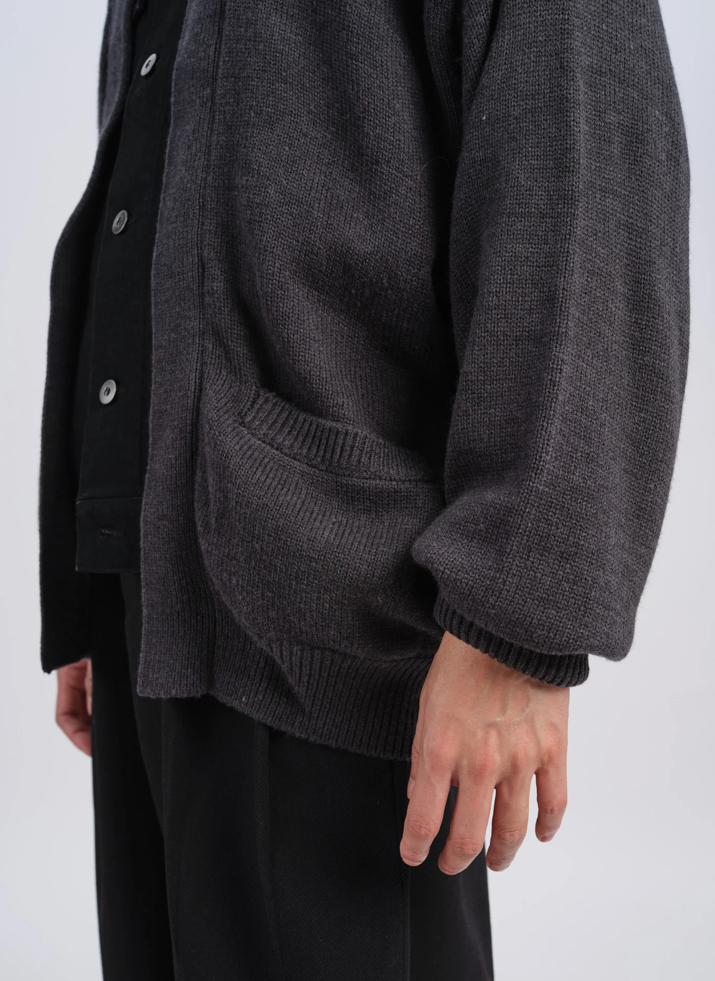 Acrylic Wool 2 in 1 Blocking Knitted Cardigan - Umamrii