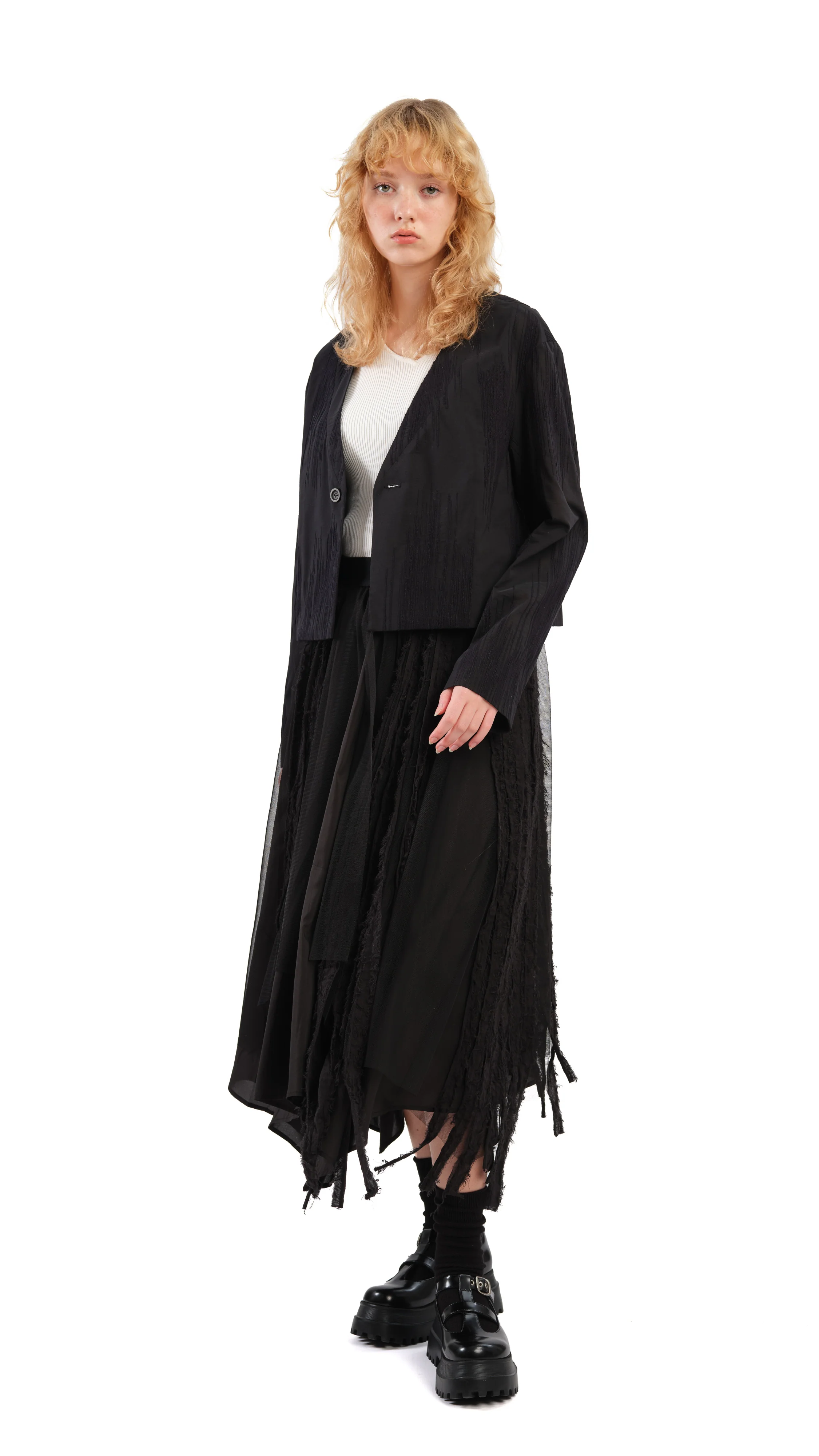 Asymmetric Layer Skirt - Umamrii