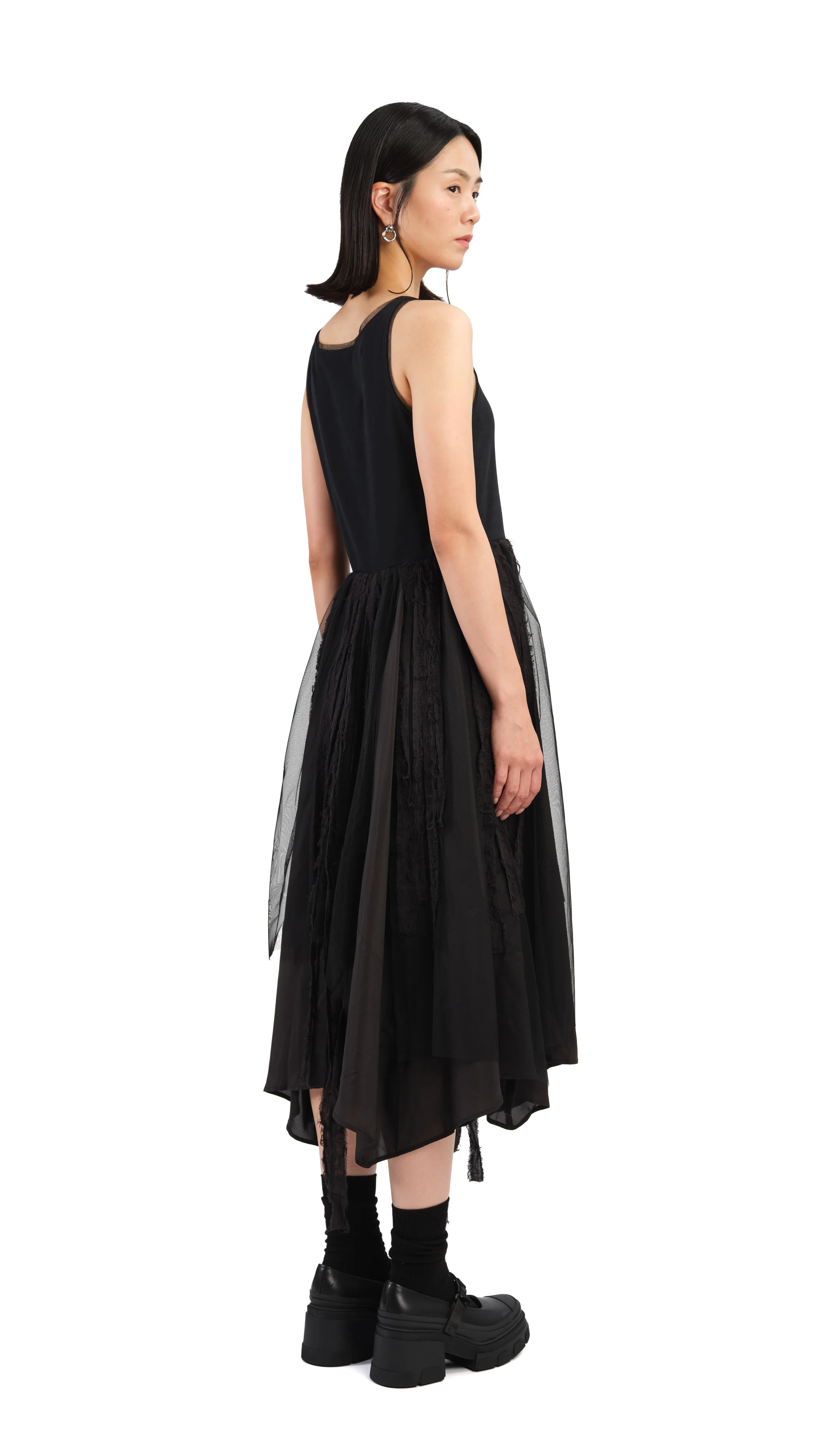 Mesh Patched Dress - Umamrii