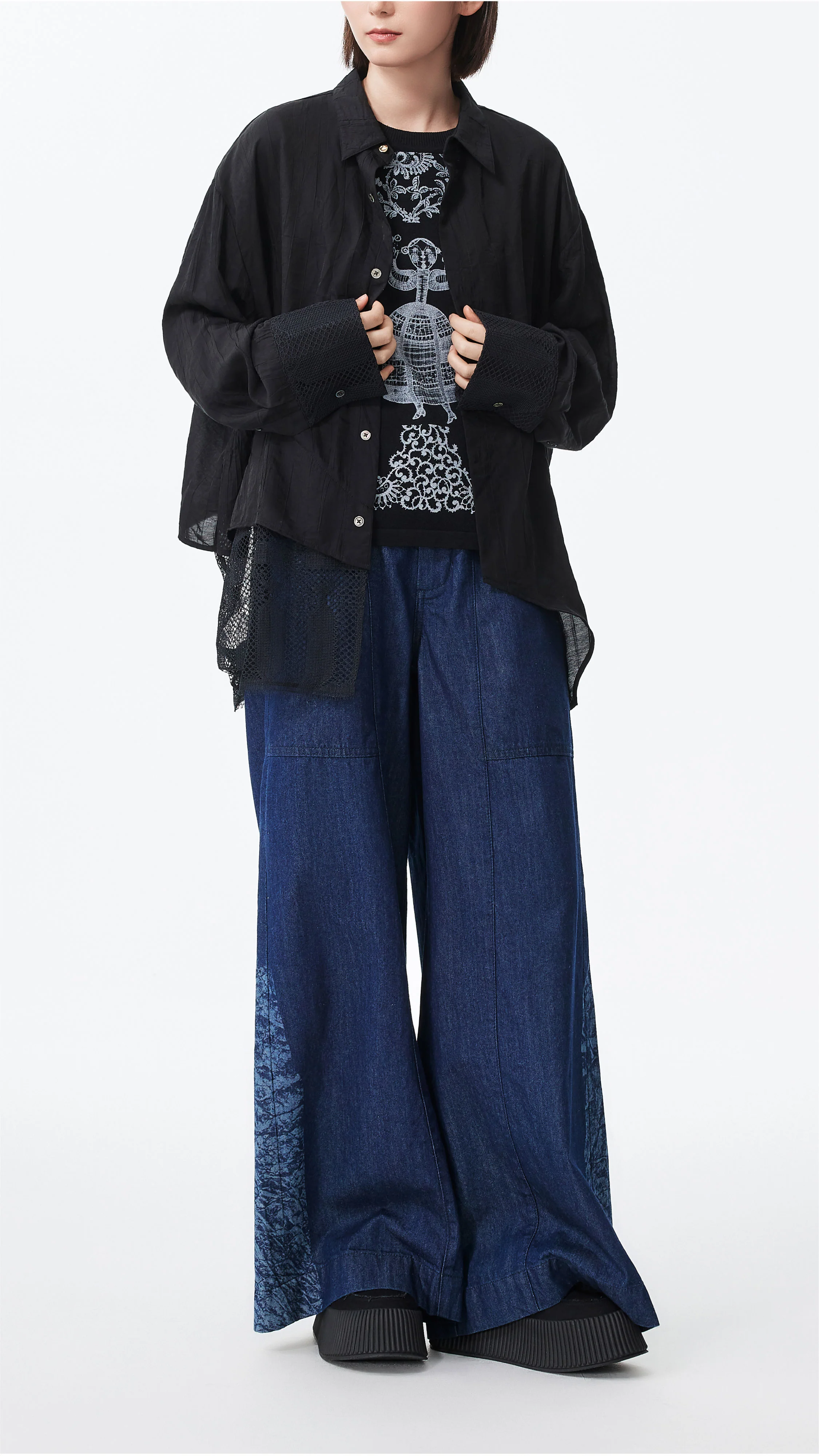 Shirt with Lace Detail - Umamrii