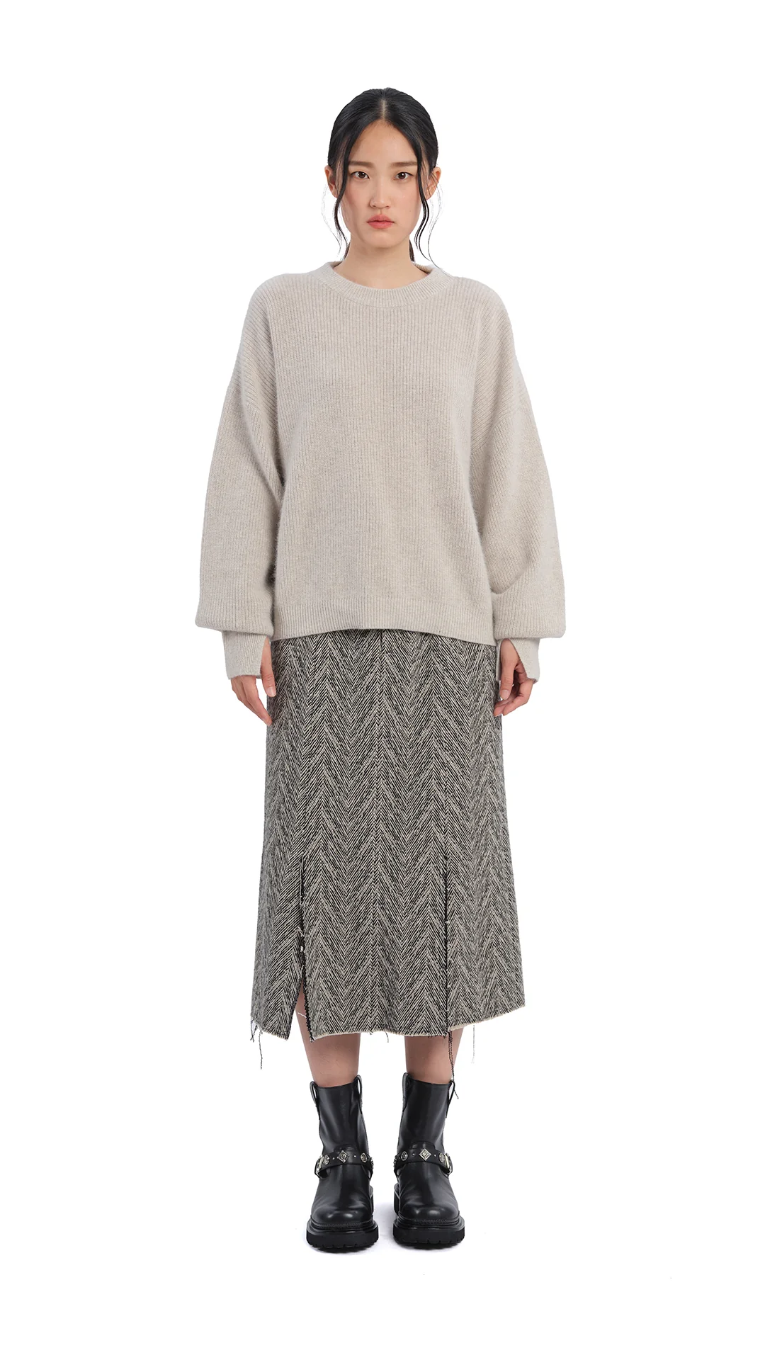 Fox-Mix Cardigan Sweater - Umamrii