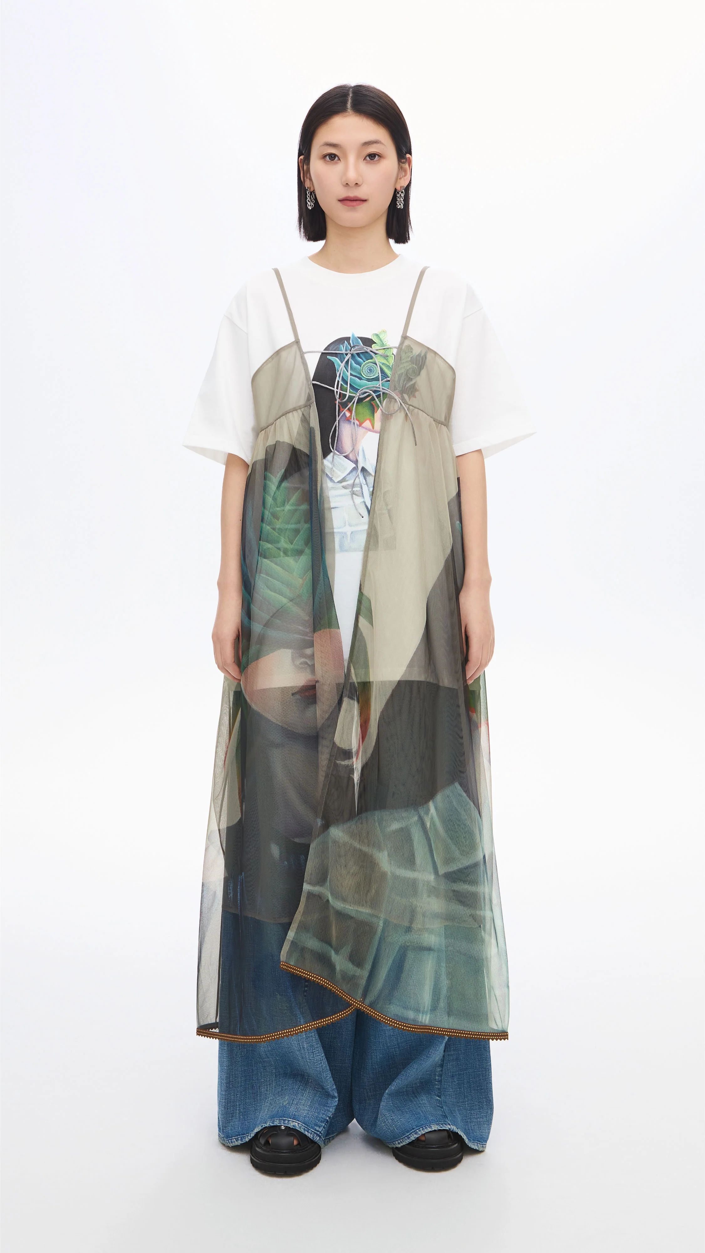 Mariko Enomoto Printed Long Vest - Umamrii