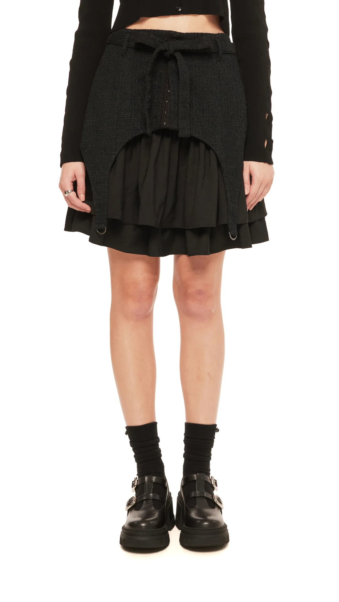 Side Cut Out Mini Skirt - Umamrii