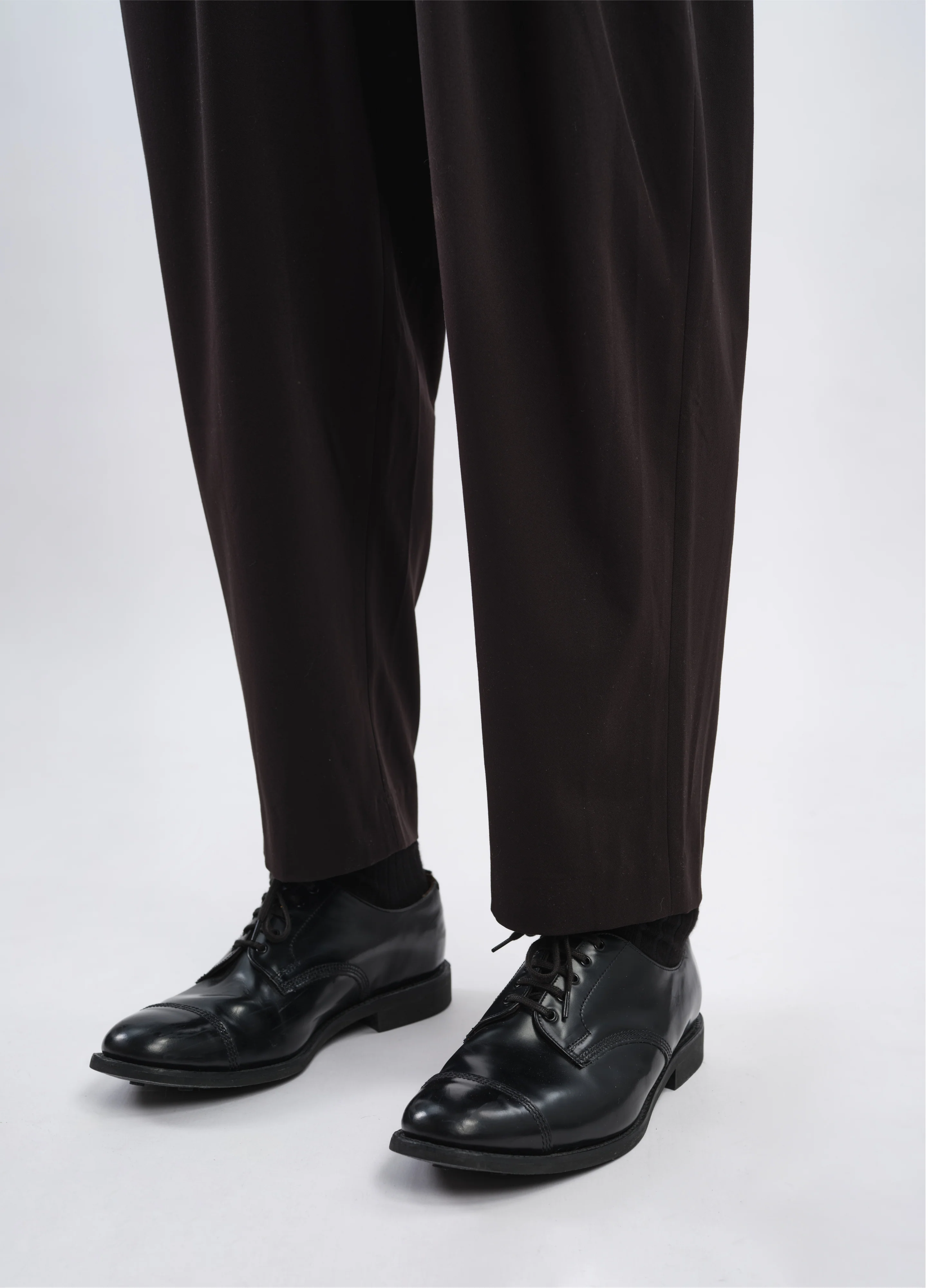 Tencil Cotton Polyester Spandex Wide Tapered Pants (P-12) - Umamrii